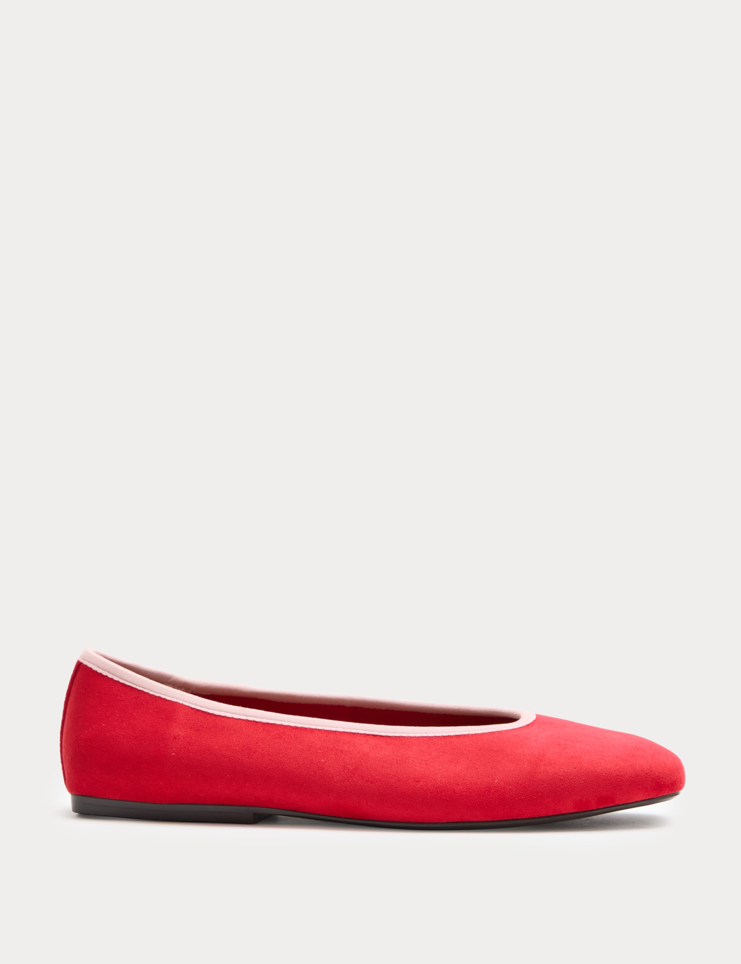 Contrast Trim Flat Ballet Pumps