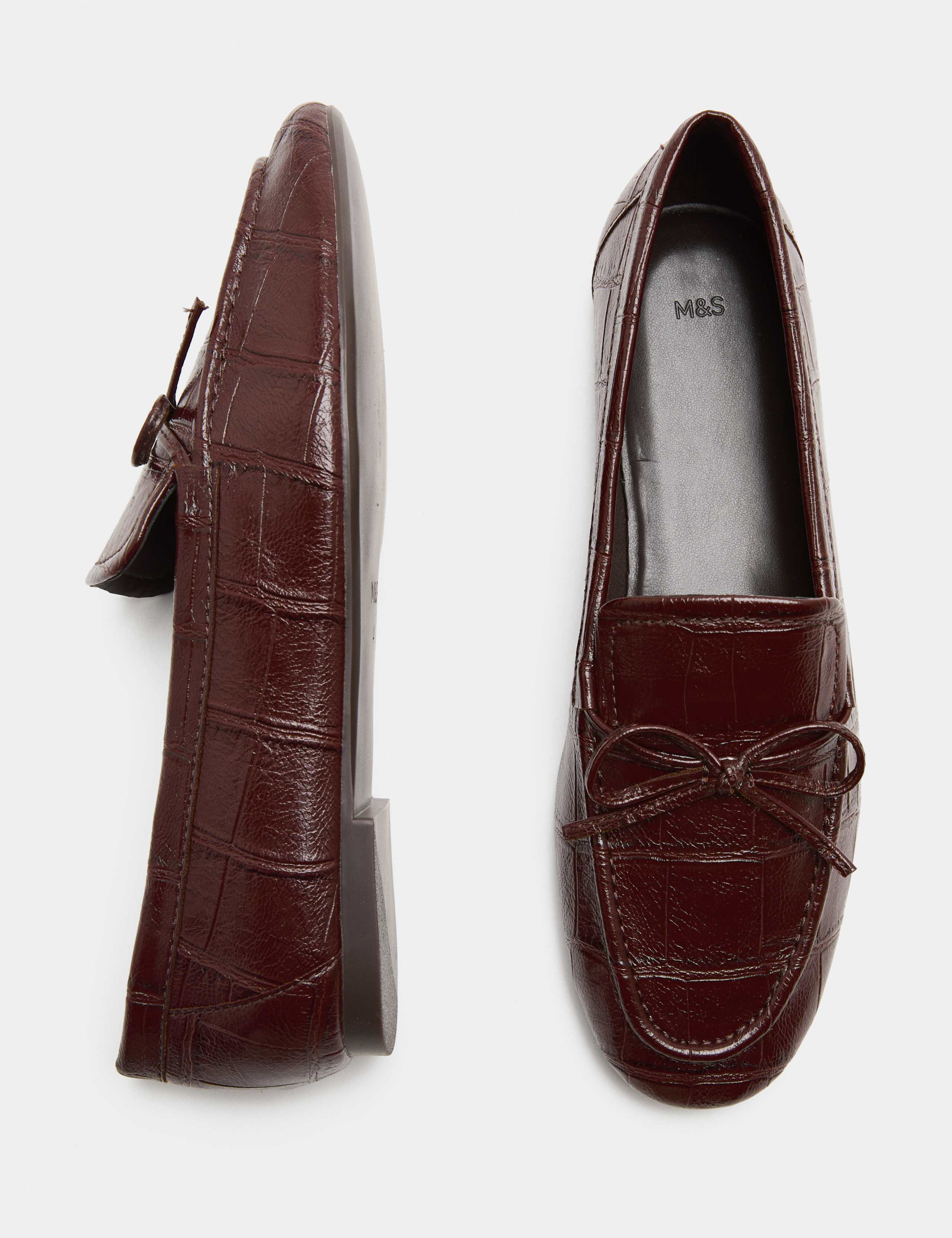 Croc Bow Flat Loafers