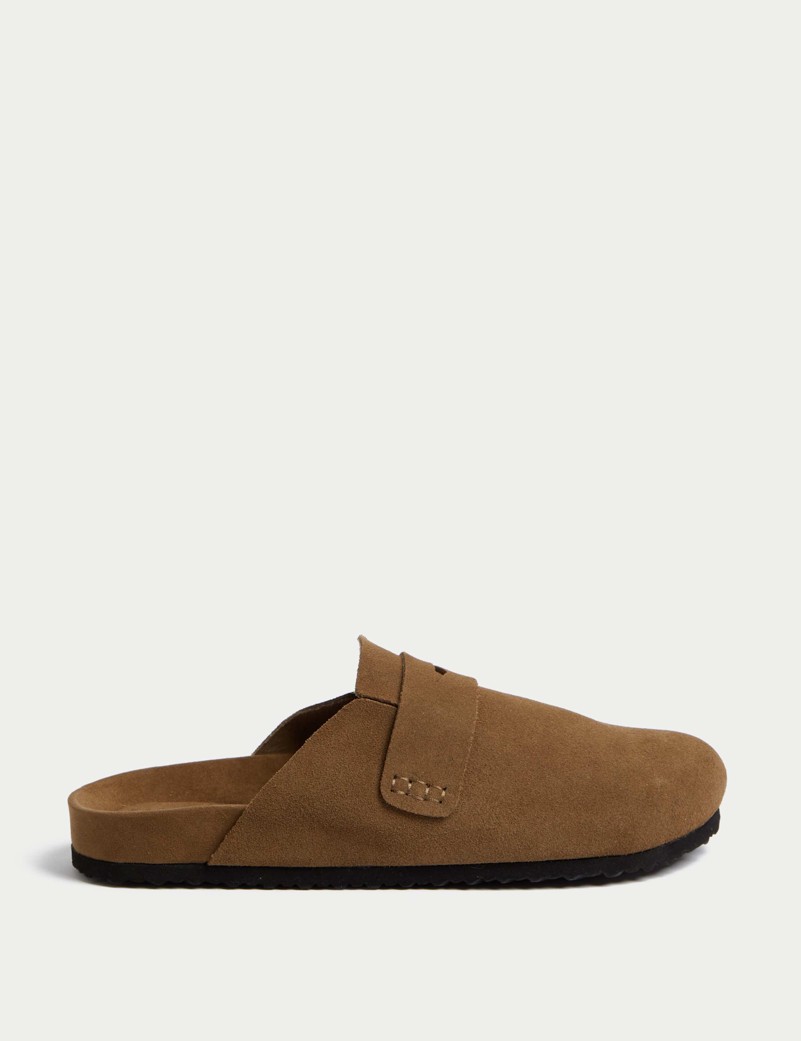Suede Slip On Flat Clogs