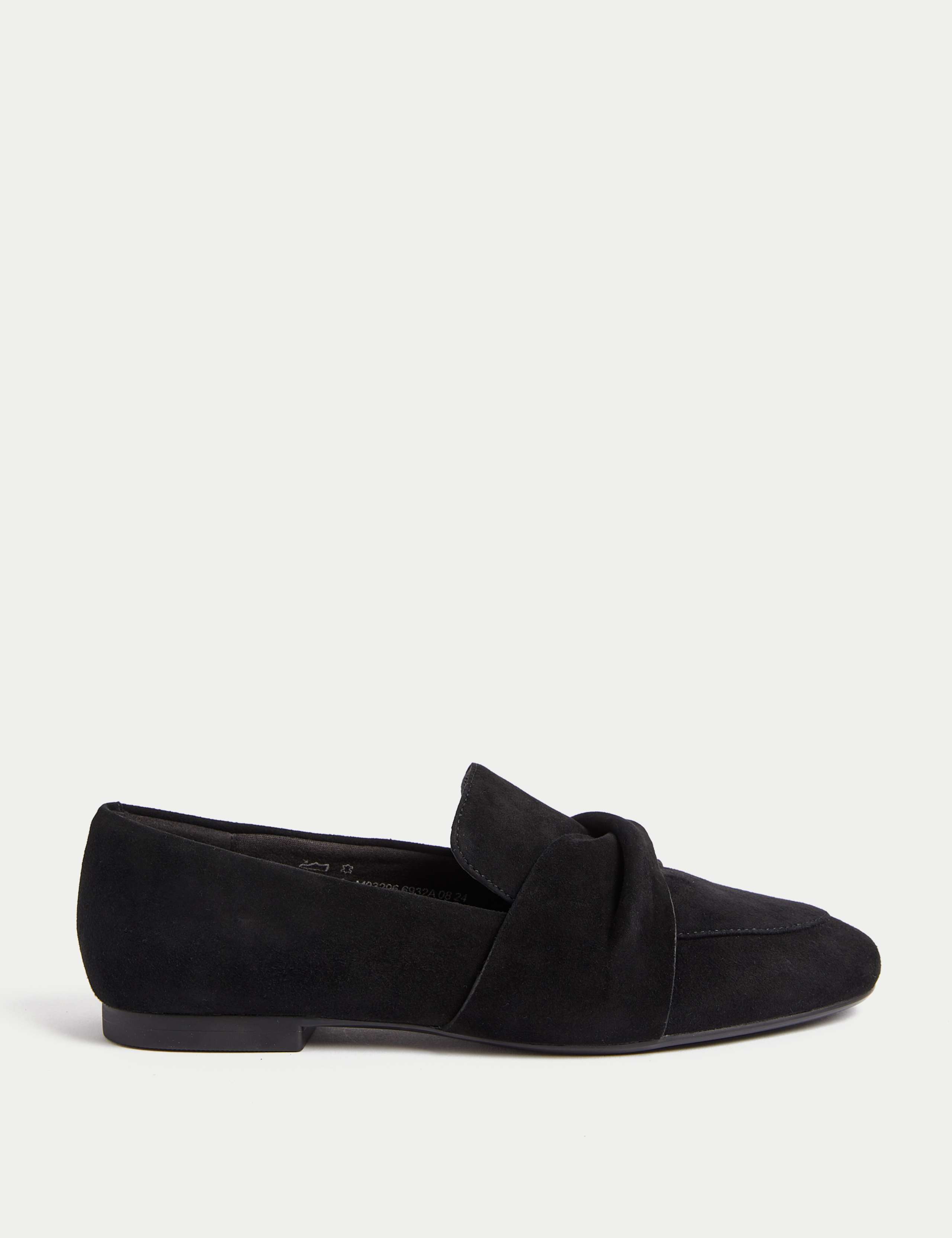 Suede Bow Loafers