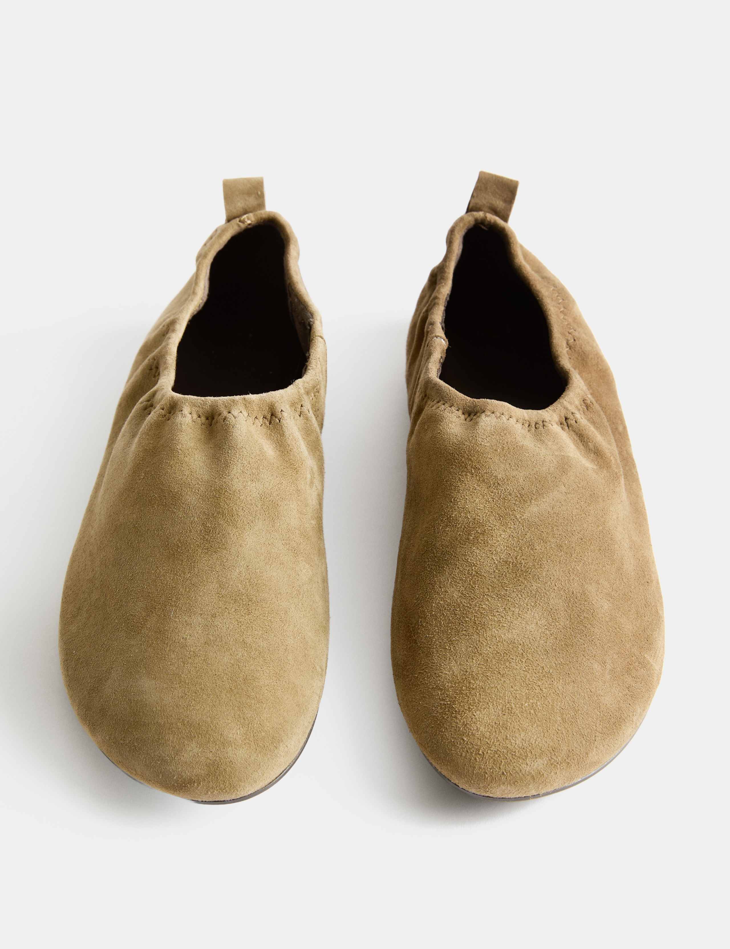 Suede Flat Ballet Pumps