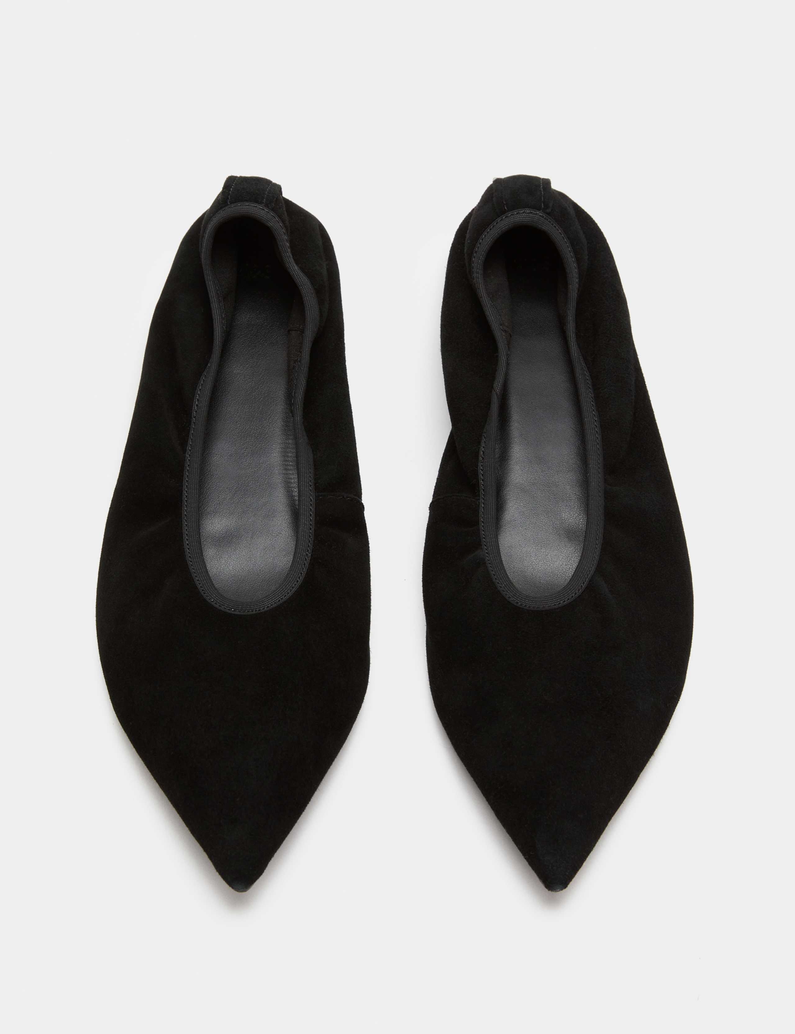 Suede Flat Pointed Toe Ballet Pumps