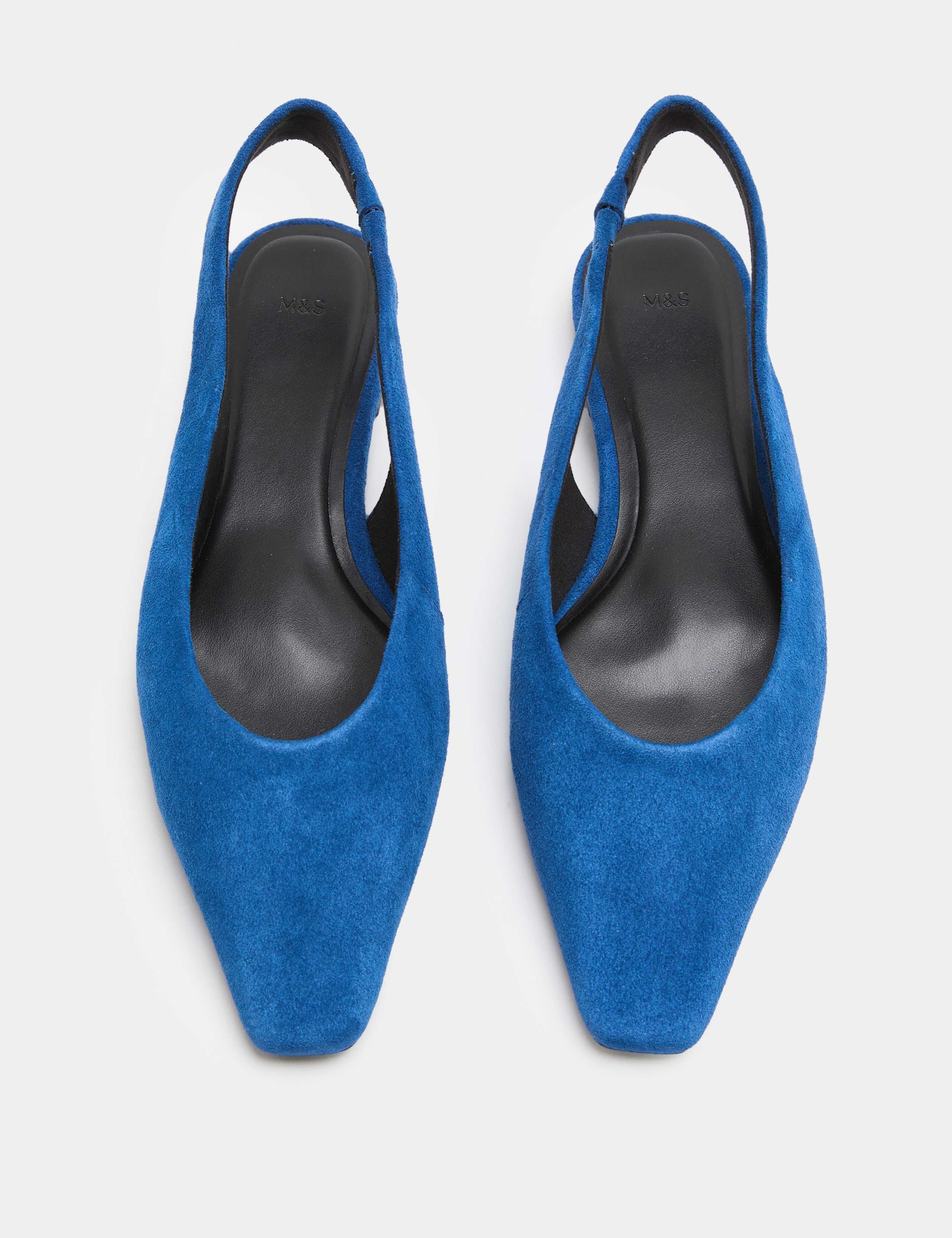 Suede Flat Chisel Toe Slingback Shoes