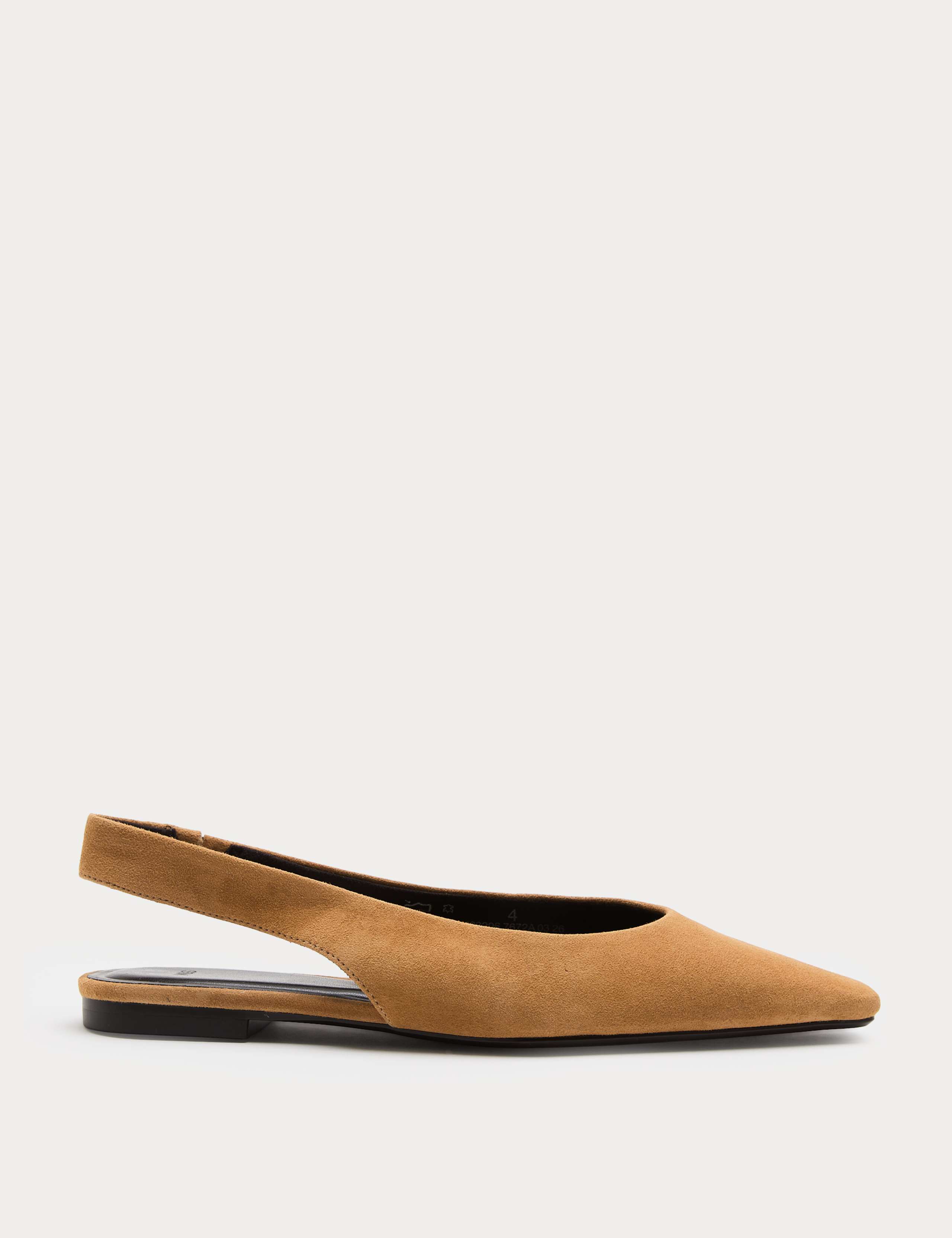 Suede Flat Chisel Toe Slingback Shoes