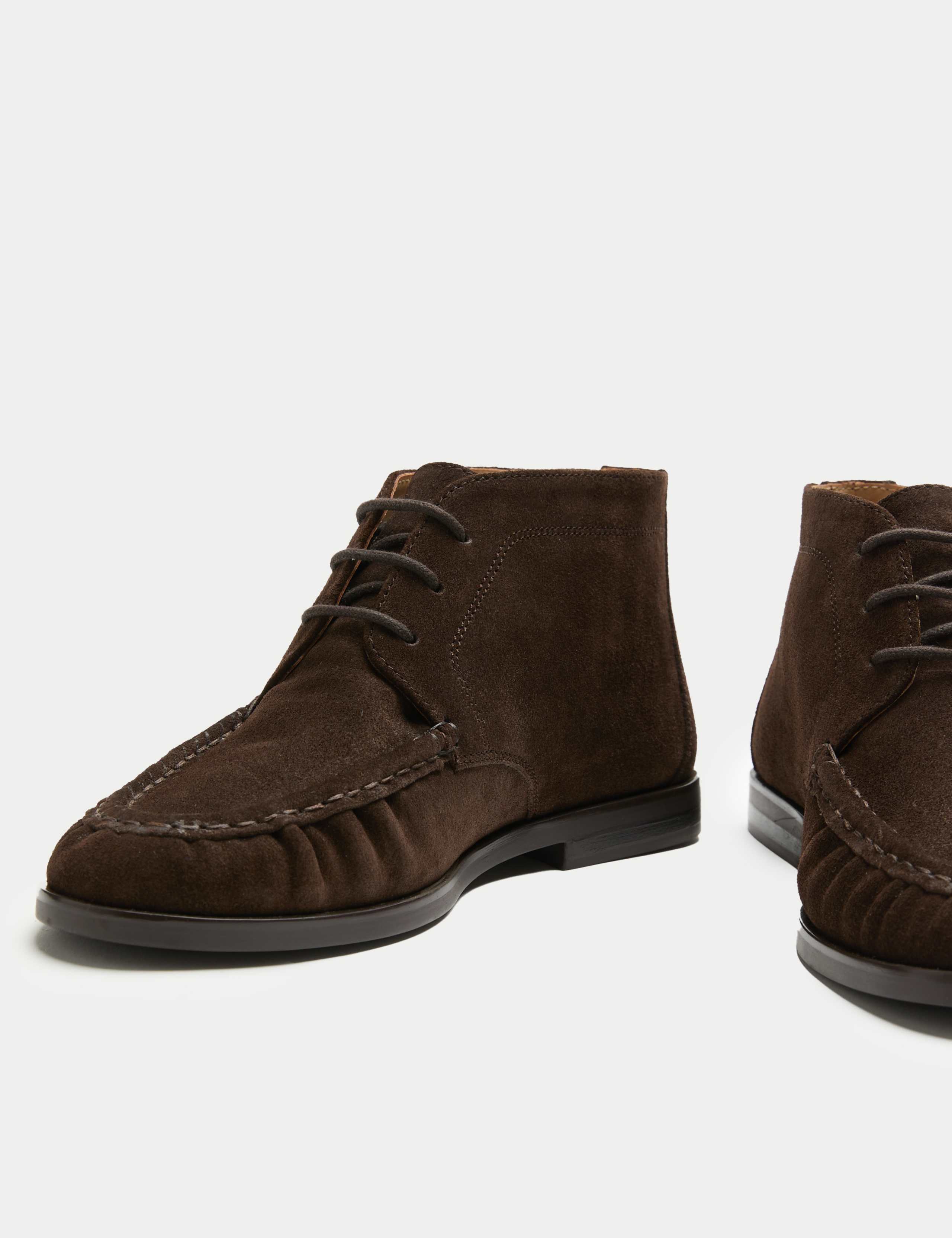 Suede Ruched Lace Up Boots