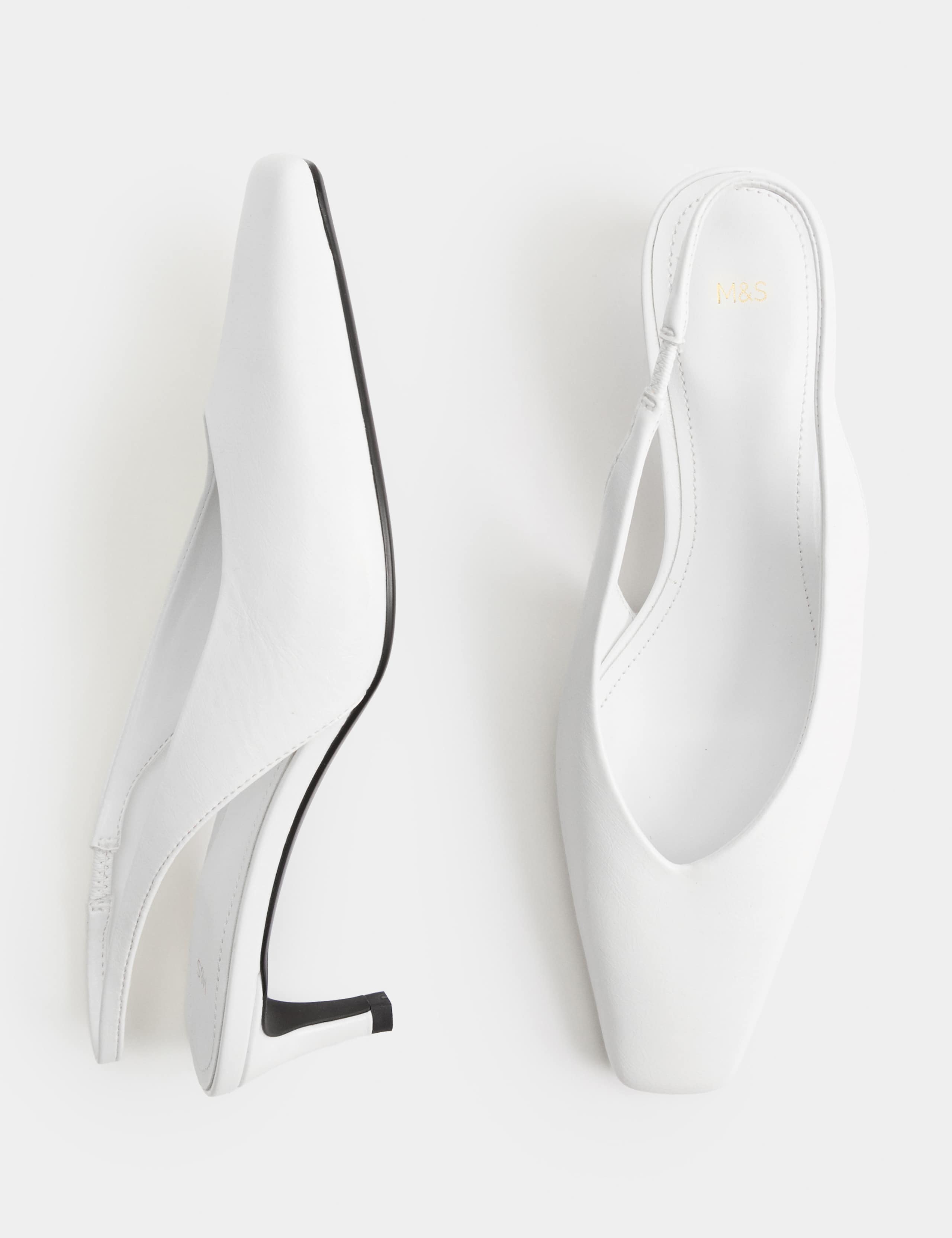 Kitten Heel Chisel Toe Slingback Shoes