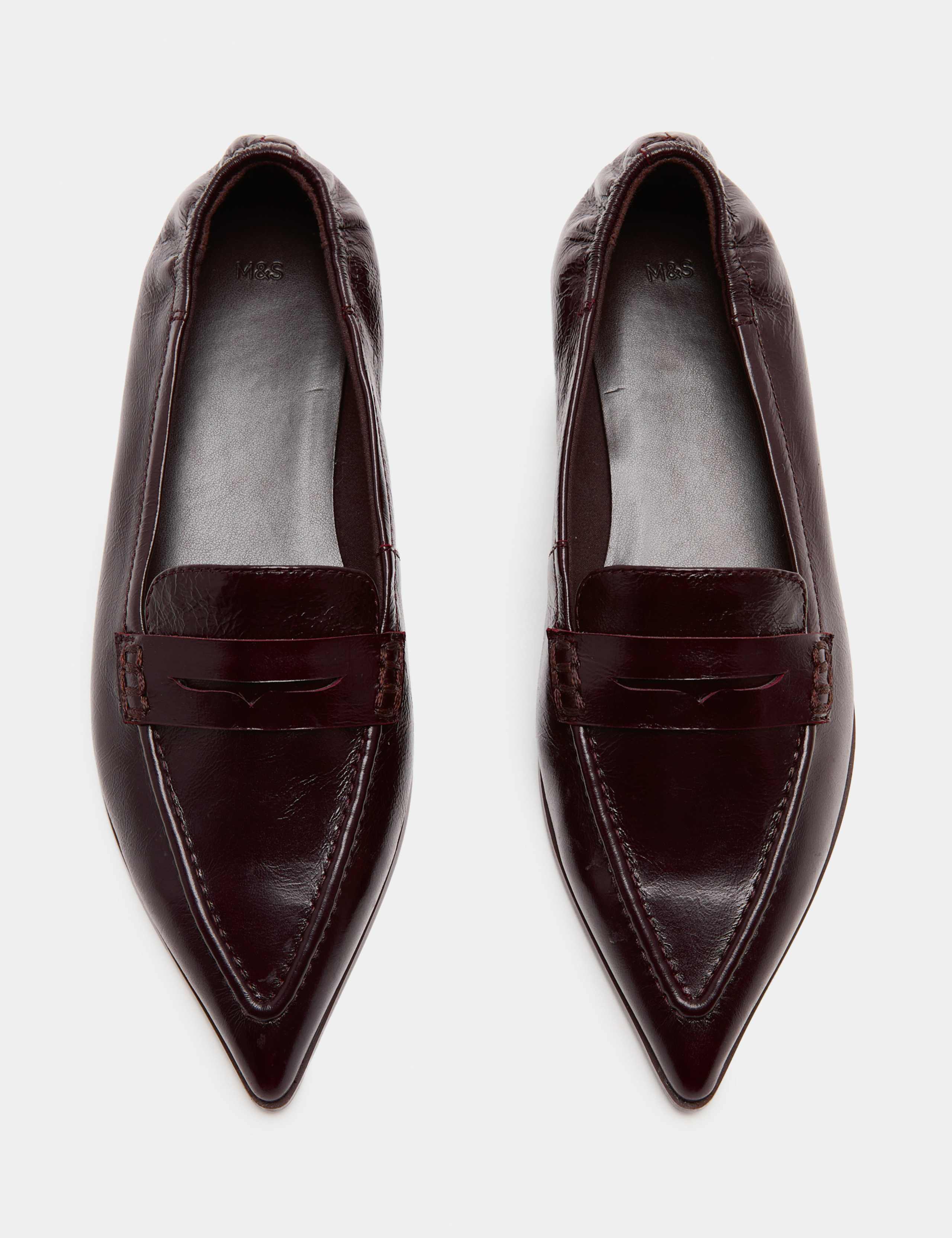 Leather Pointed Toe Loafer