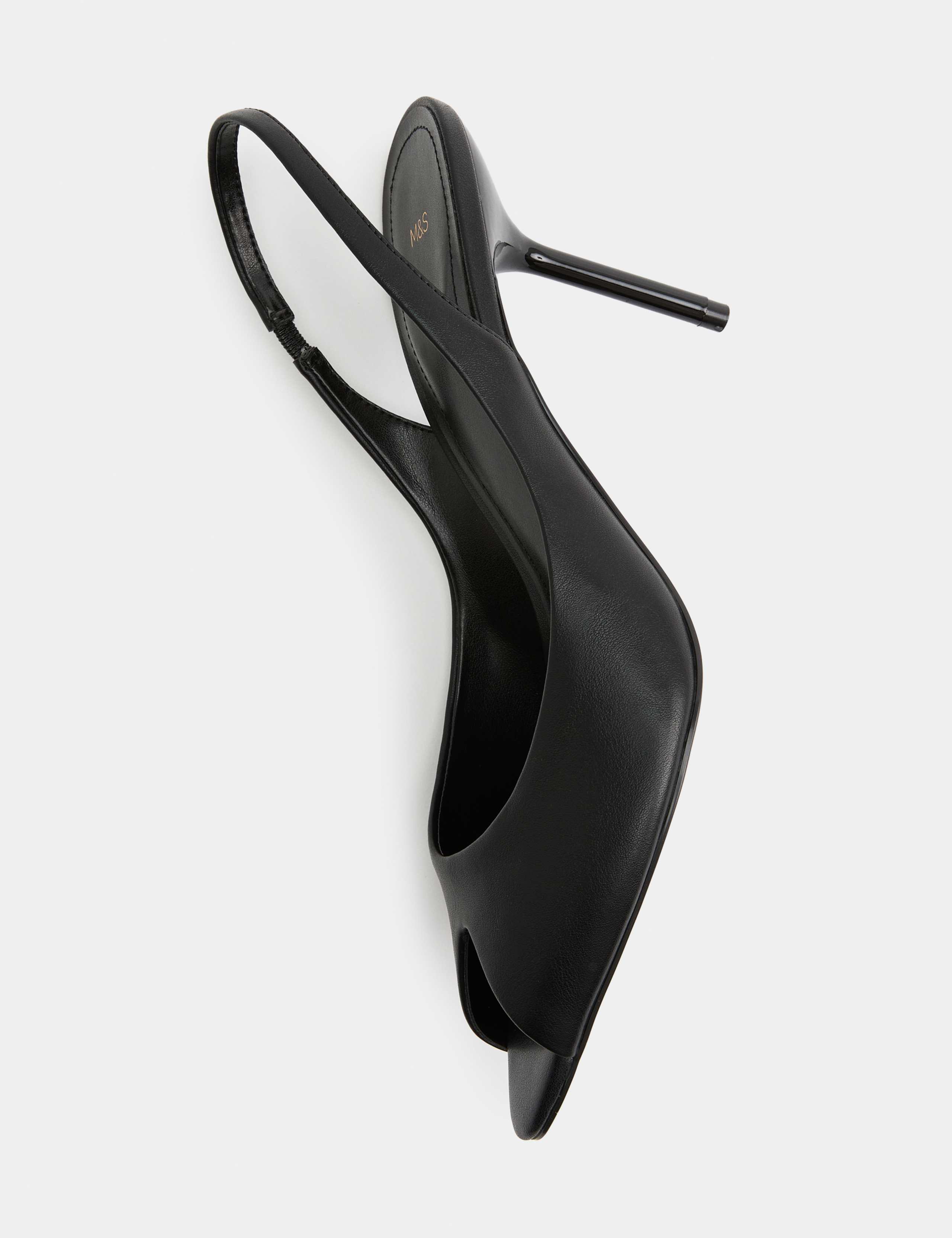 Stiletto Heel Peep Toe Slingback Sandals