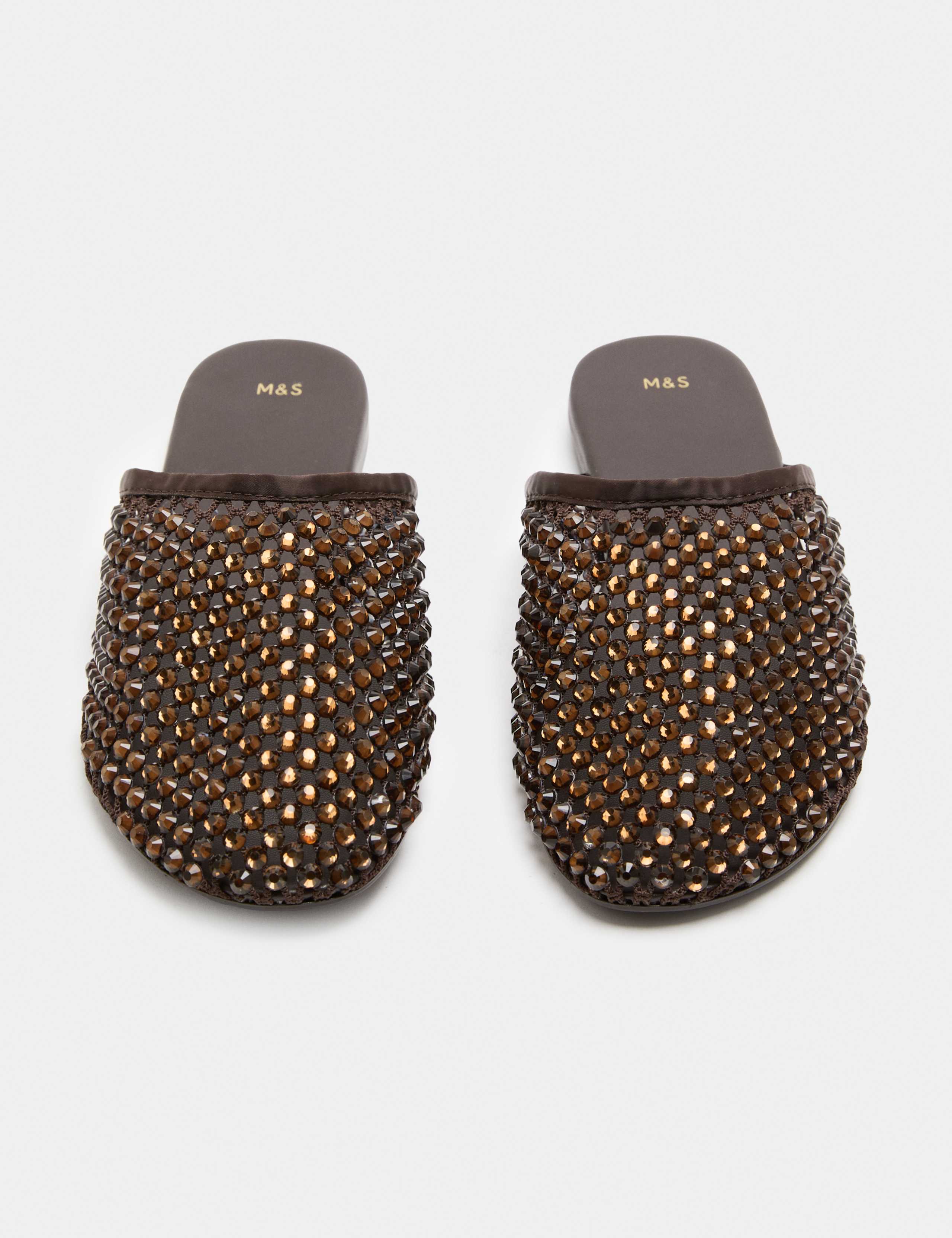Embellished Flat Mules