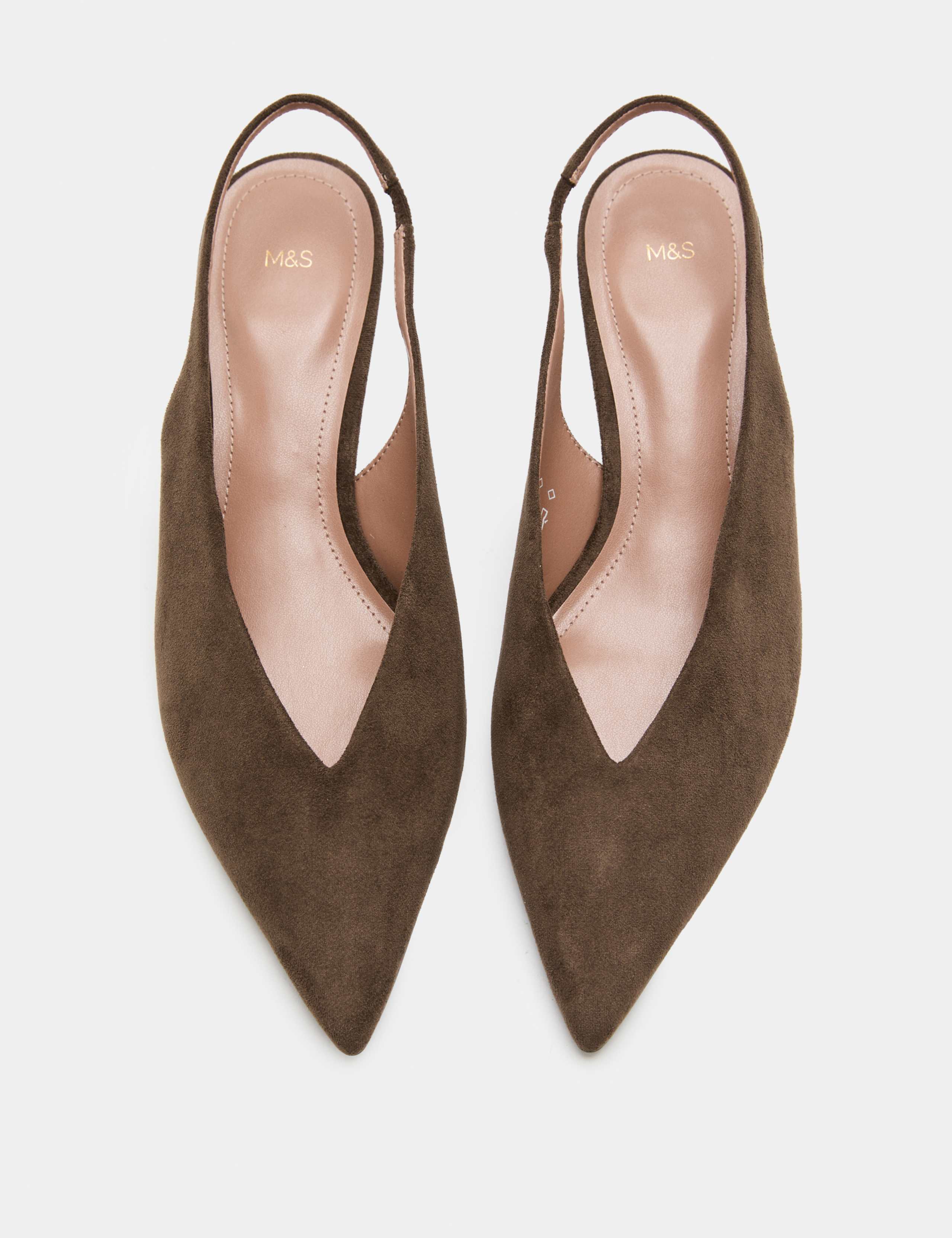 Kitten Heel Pointed Slingback Shoes