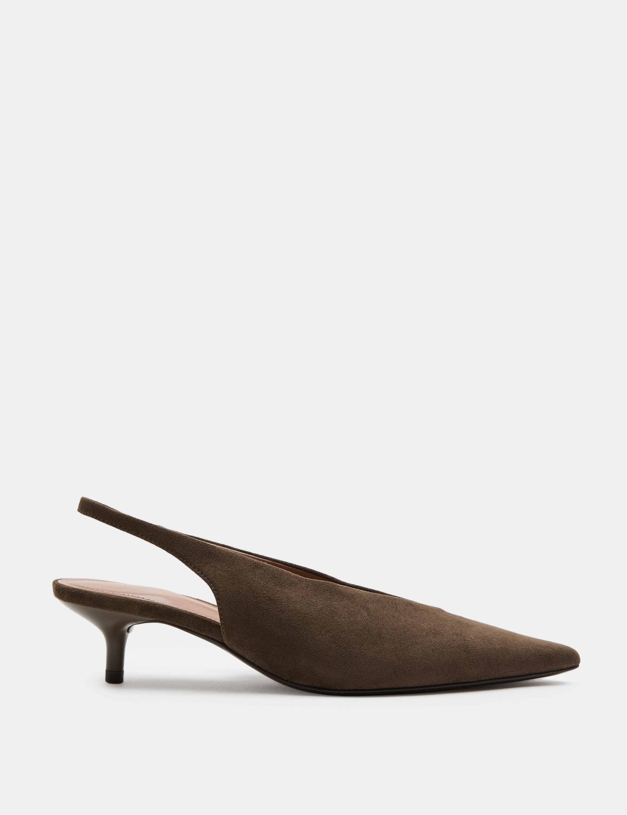 Kitten Heel Pointed Slingback Shoes
