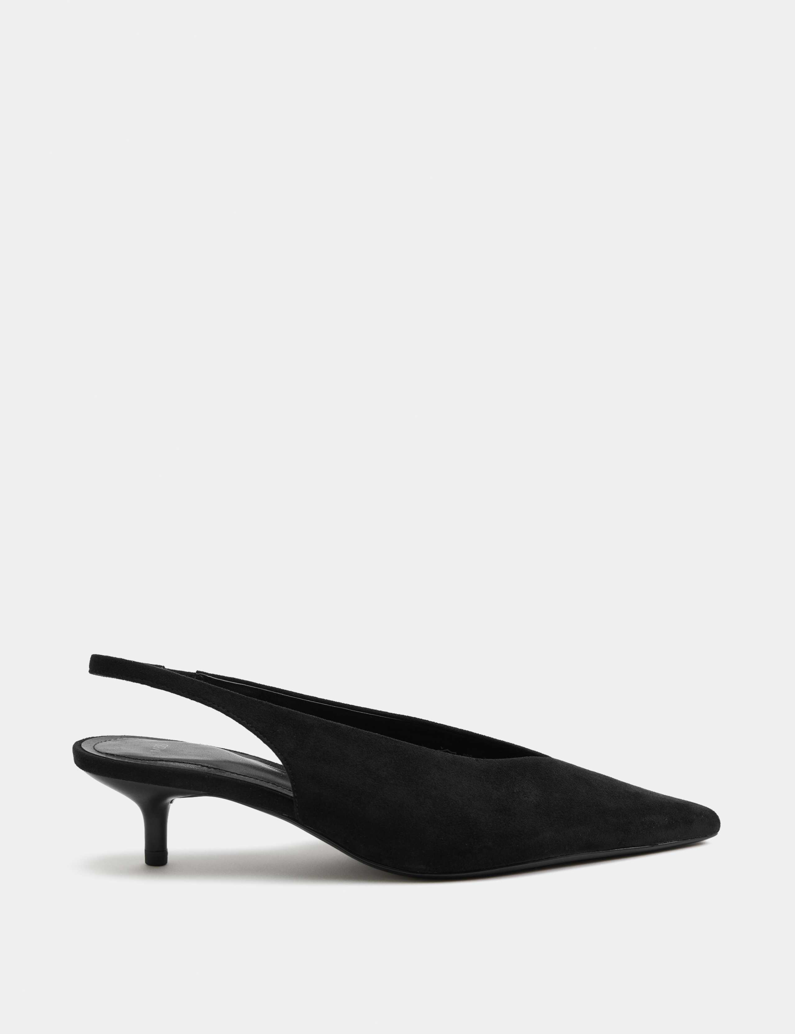 Kitten Heel Pointed Slingback Shoes