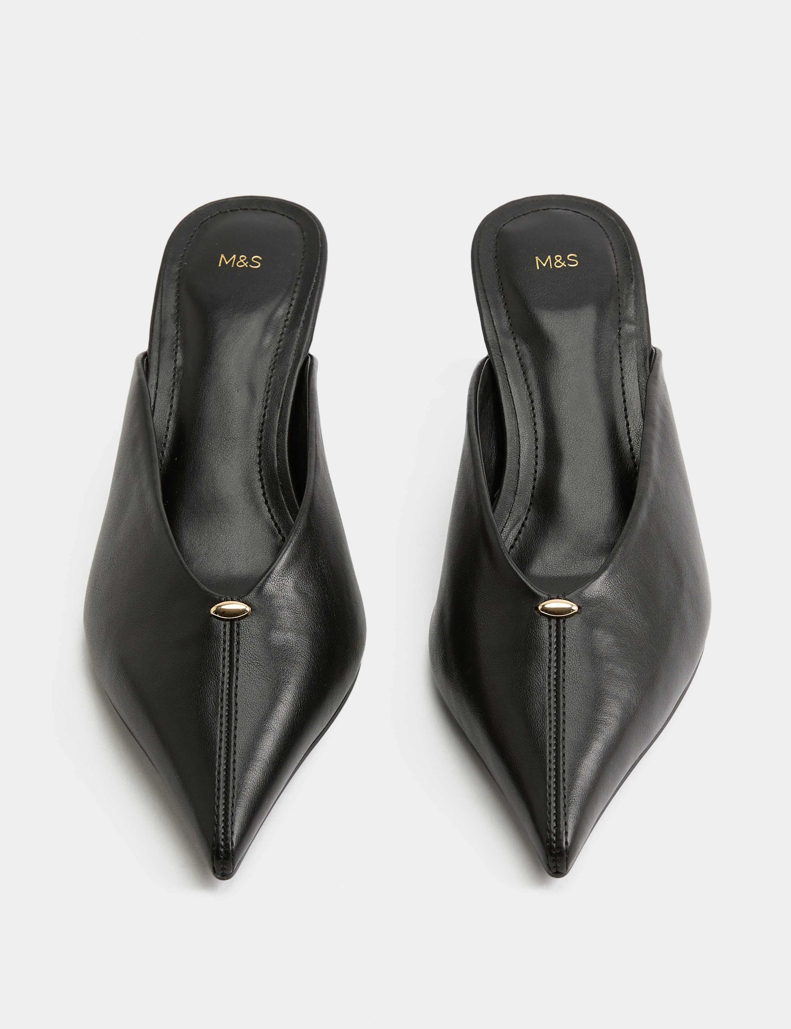 Kitten Heel Pointed Toe Mules
