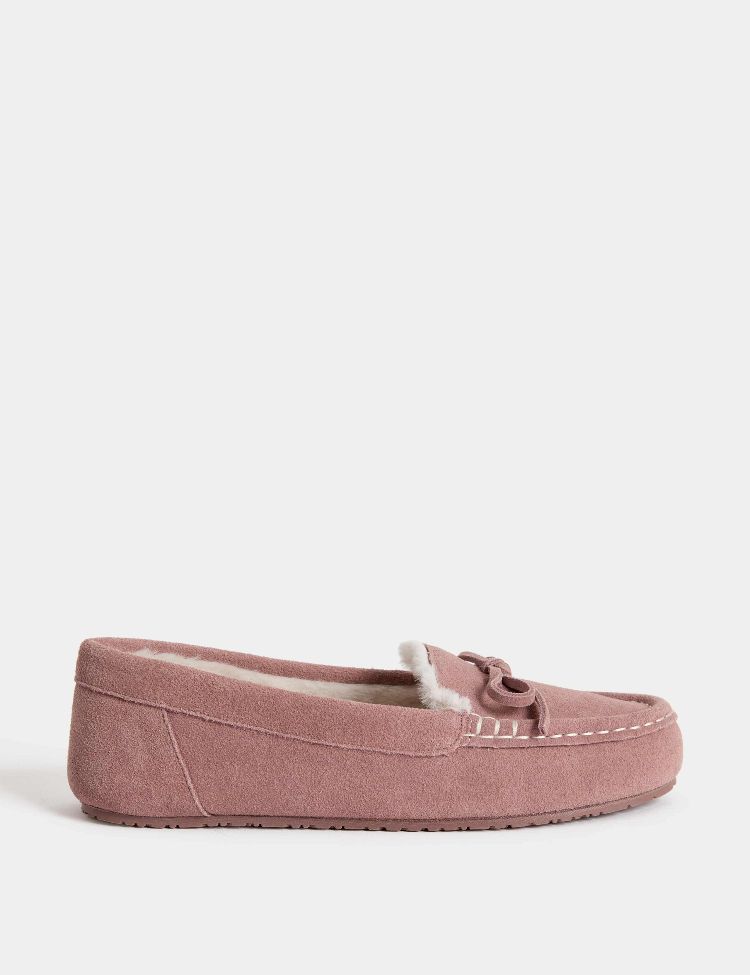 Suede Moccasin Slippers