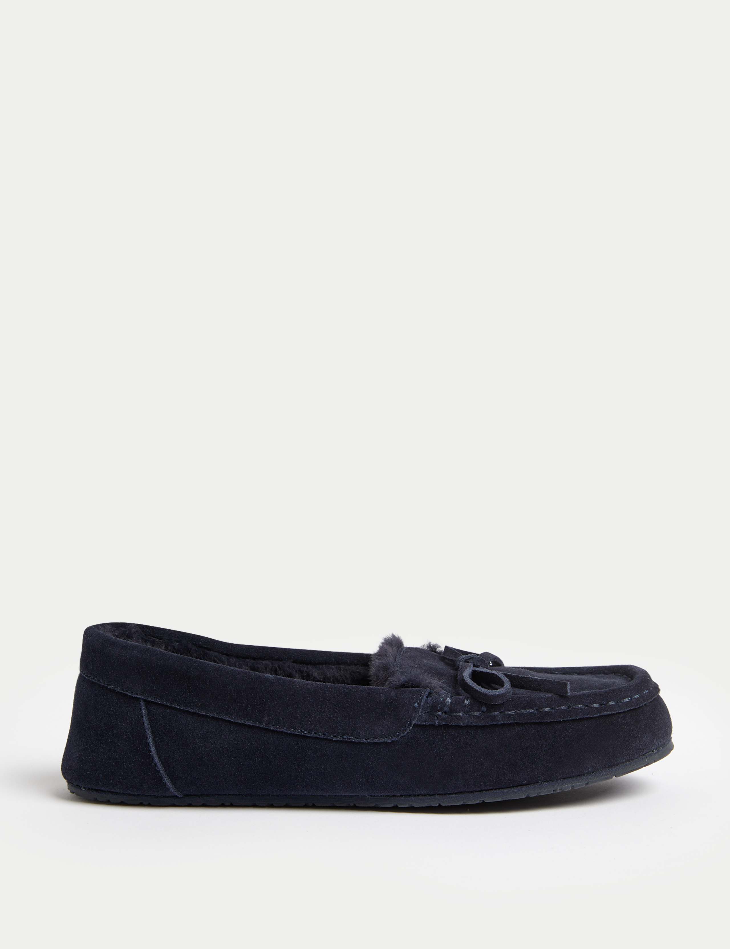 Suede Moccasin Slippers