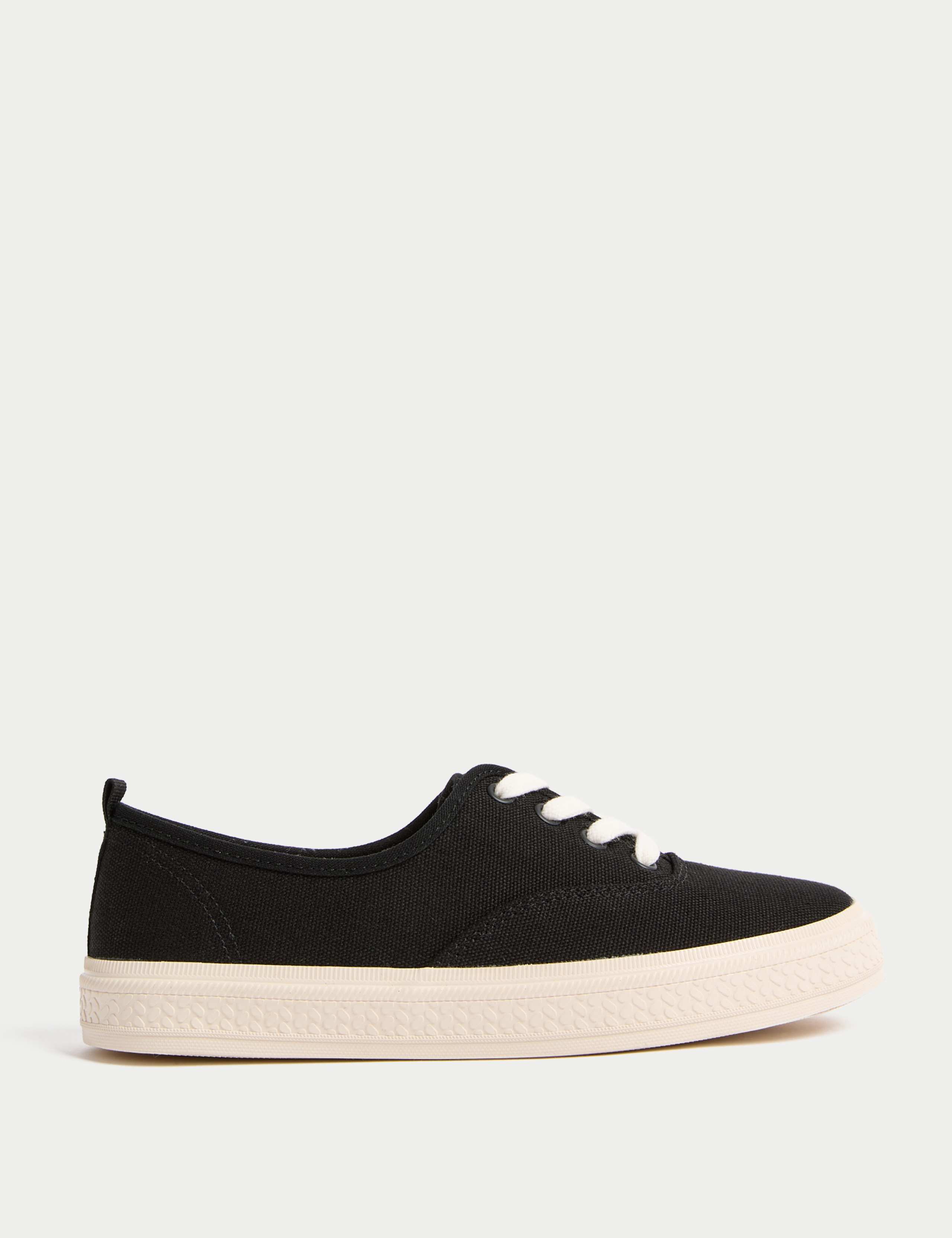 Canvas Lace Up Trainers