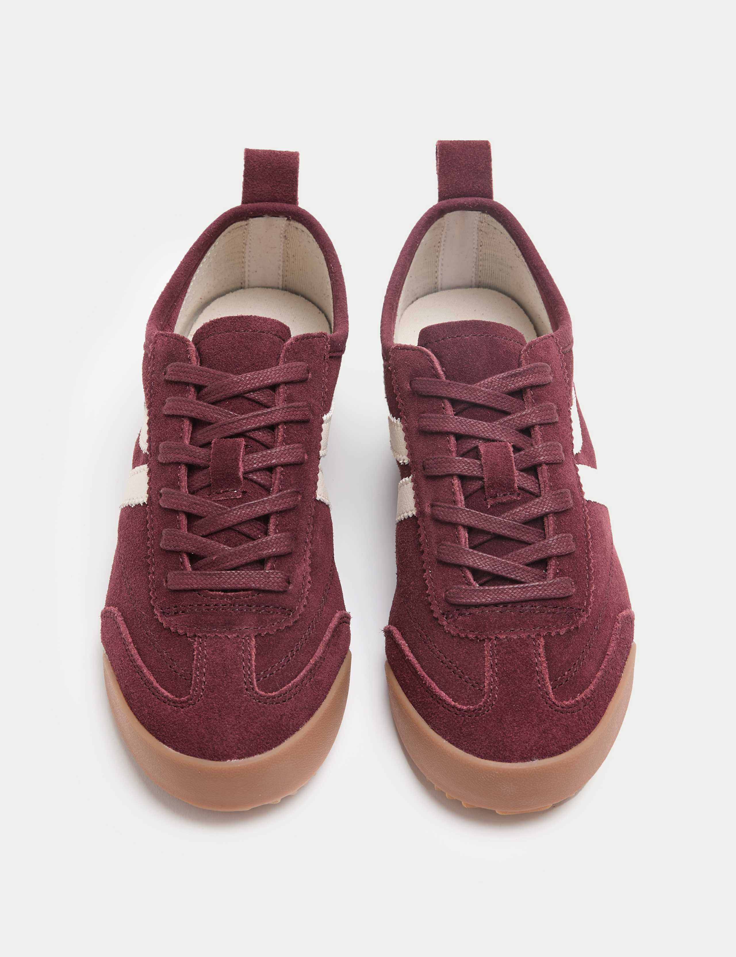 Suede Lace Up Side Detail Runner Trainers