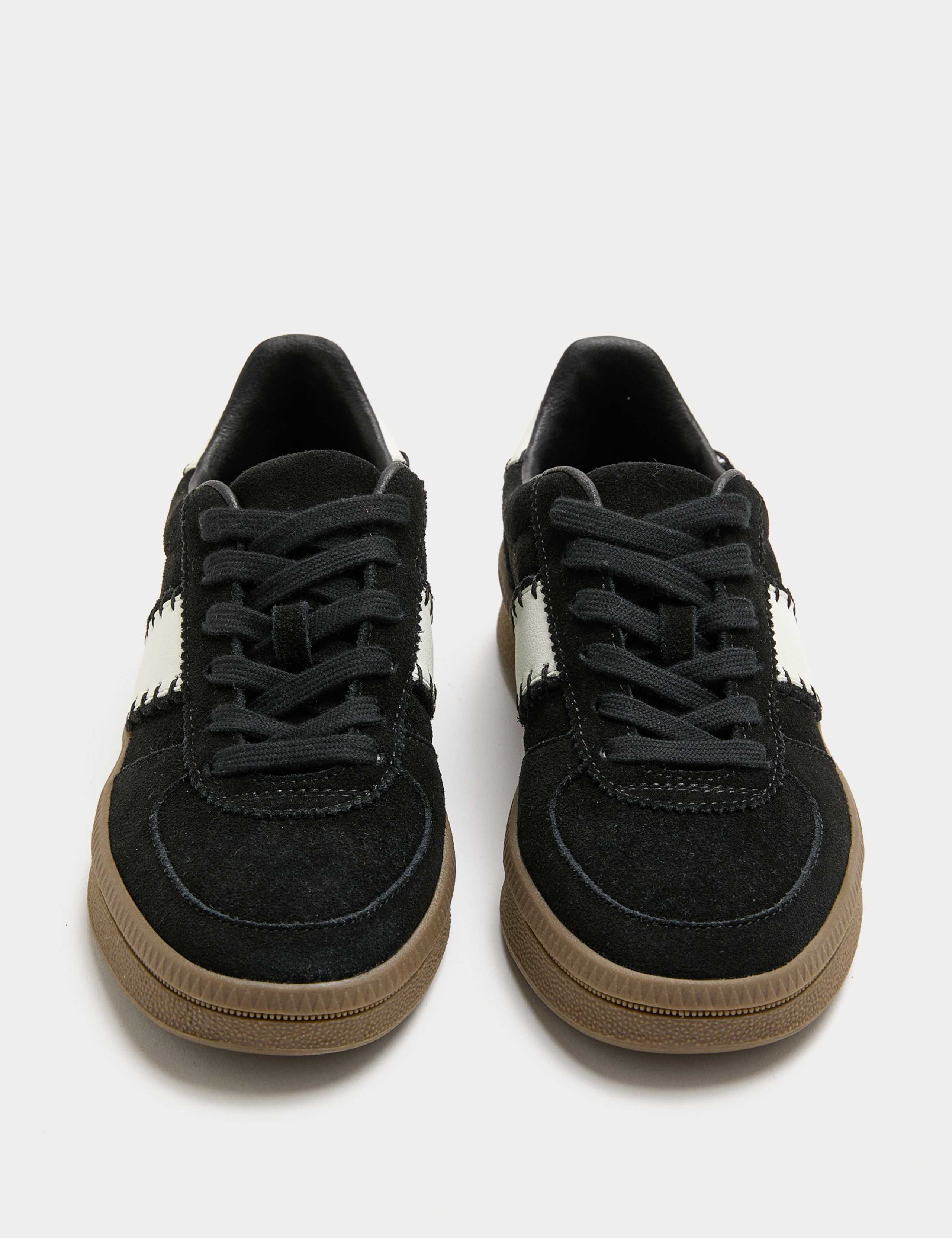 Suede Side Detail Platform Trainers