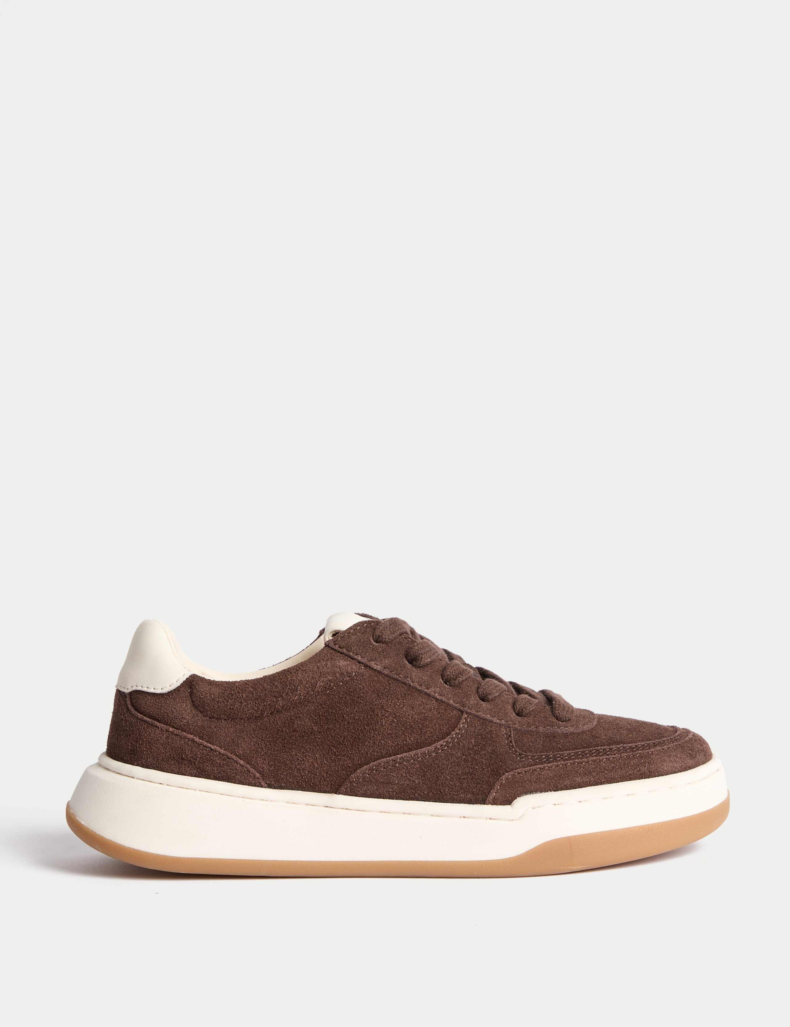 Suede Lace Up Skate Trainers
