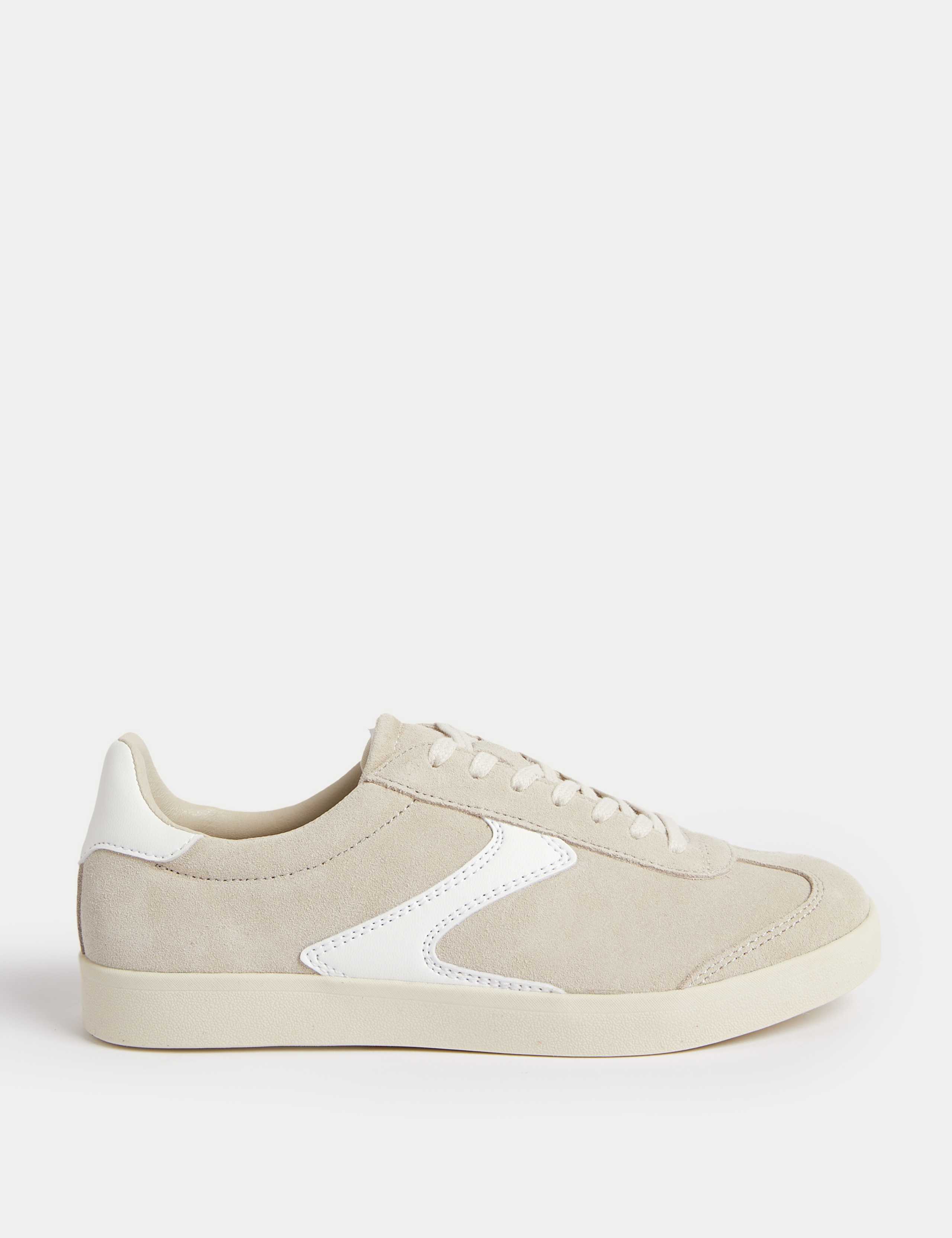 Suede Lace Up Side Detail Trainers