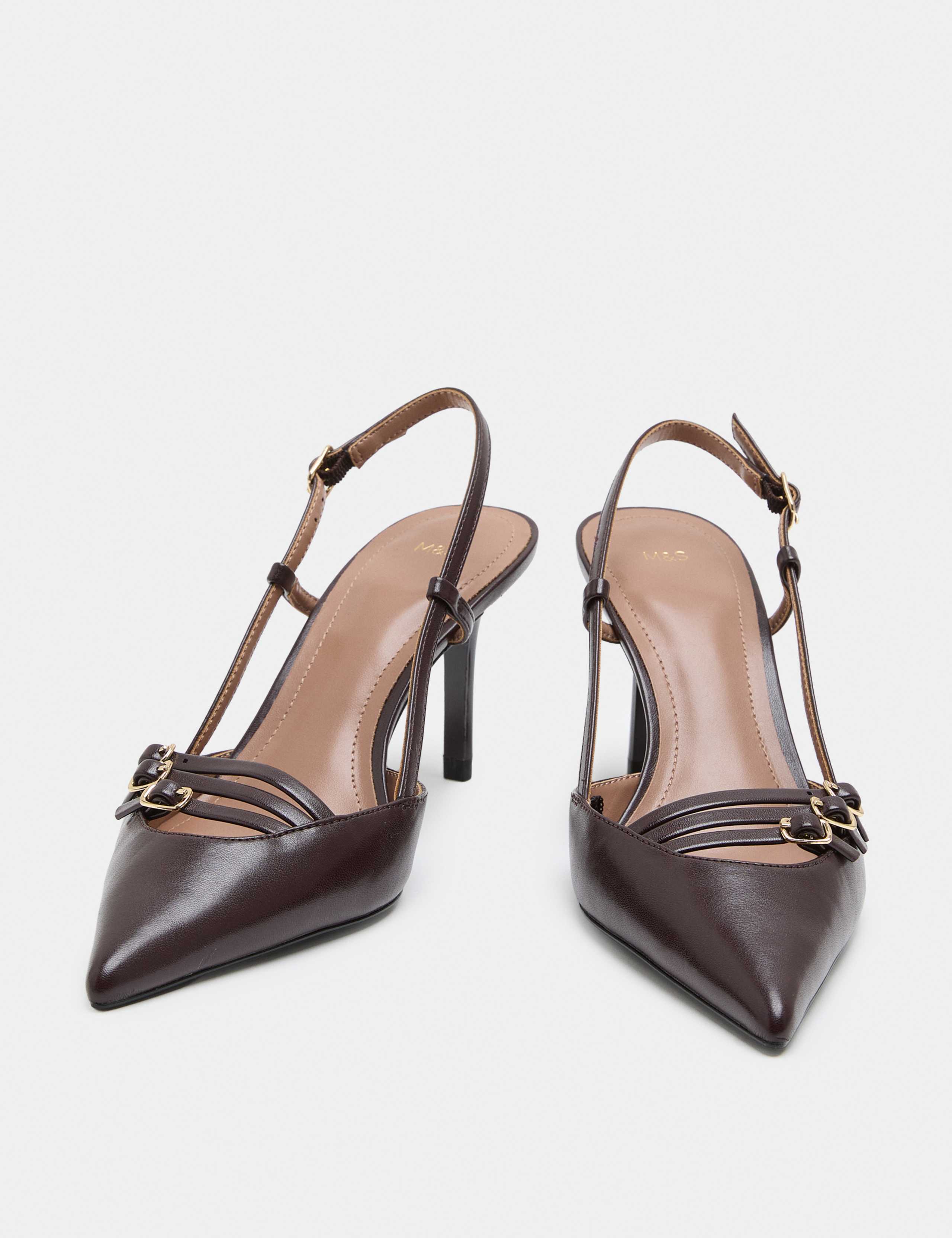 Buckle Ankle Strap Stiletto Heel Court Shoes