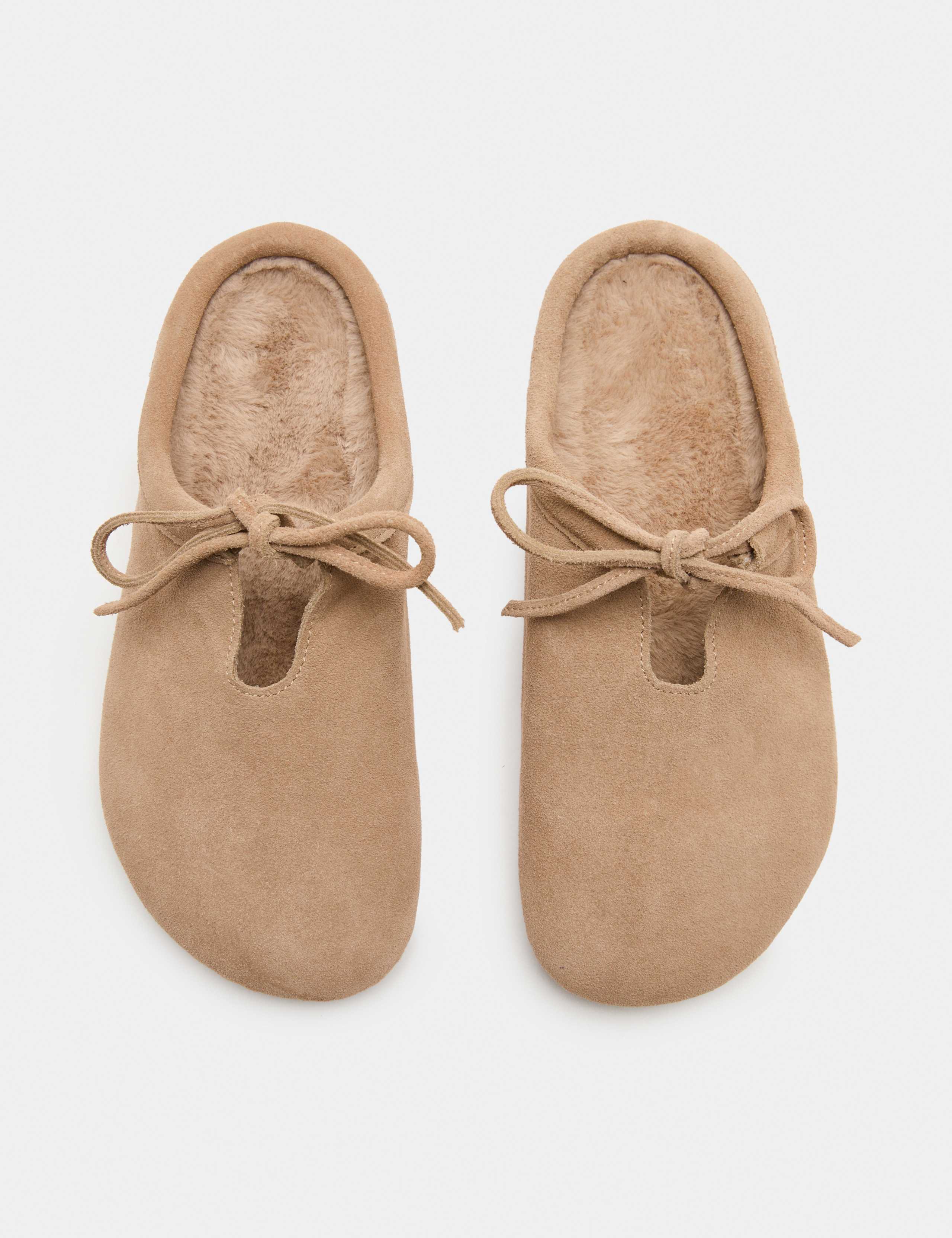 Suede Bow Tie Mule Clog Slippers