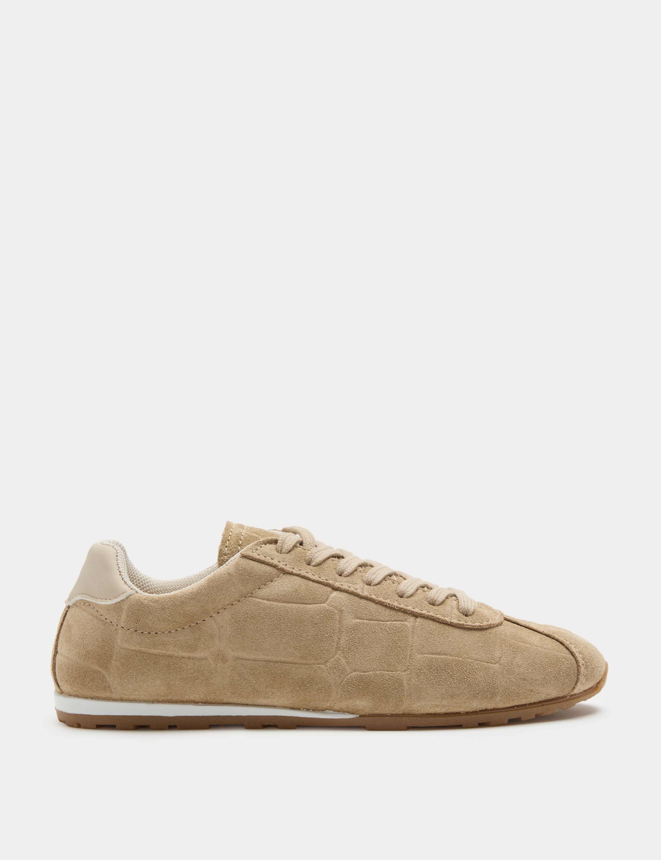 Suede Embosses Croc Trainers