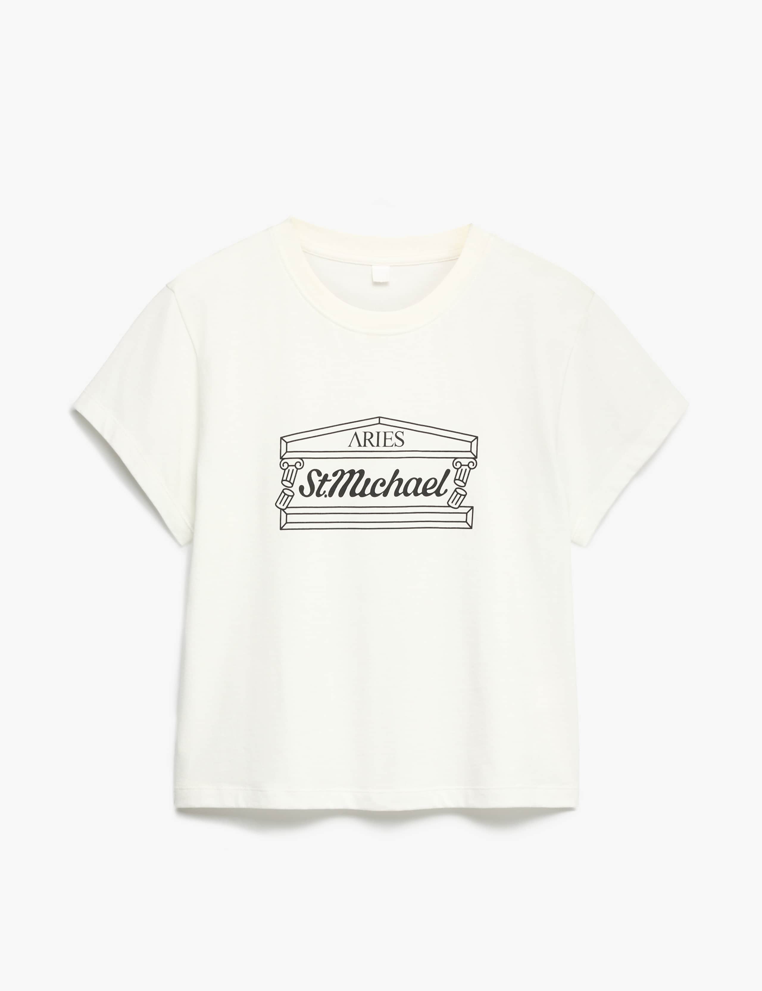 Pure Cotton Printed Crop T-Shirt
