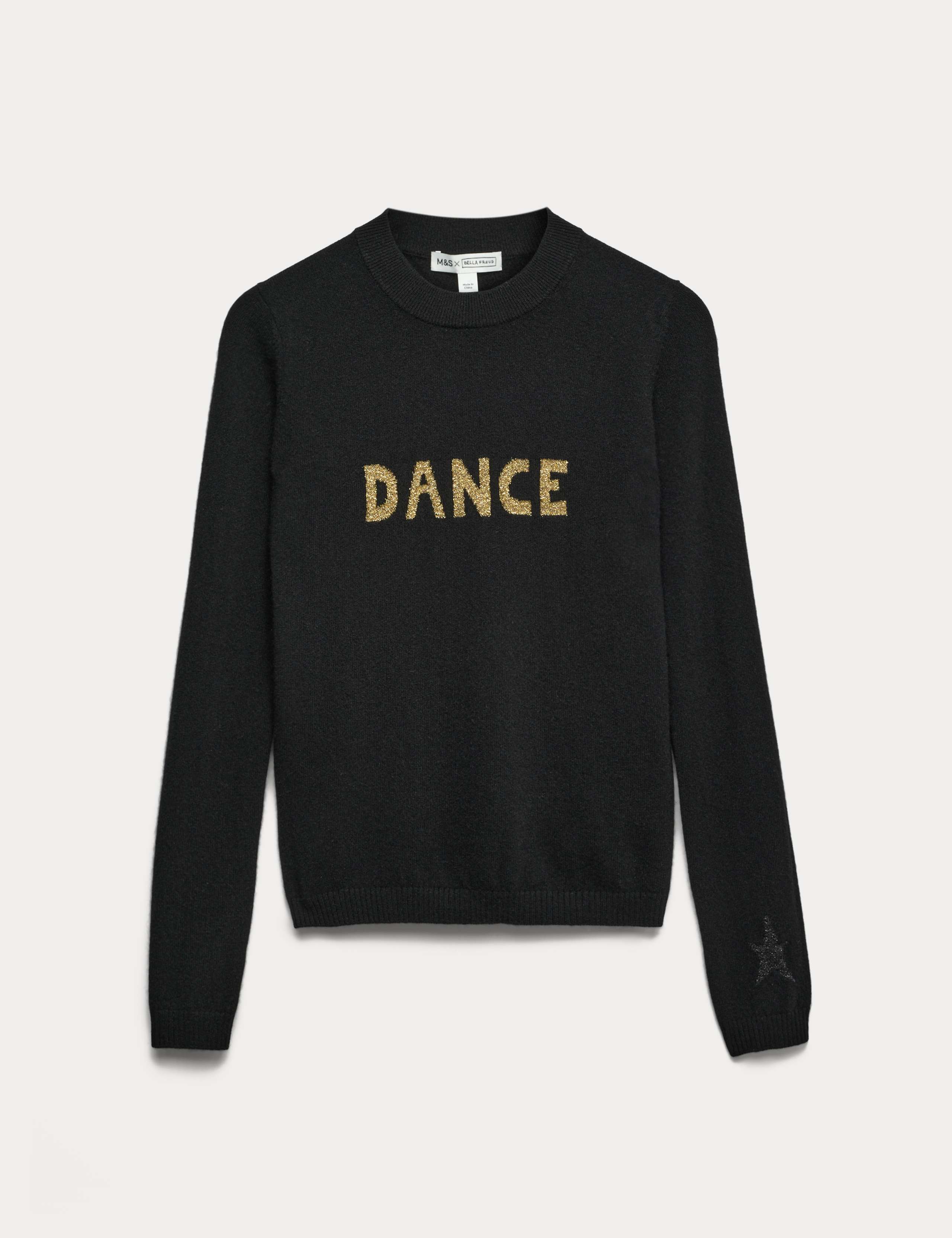 Pure Cashmere Dance Slogan Jumper