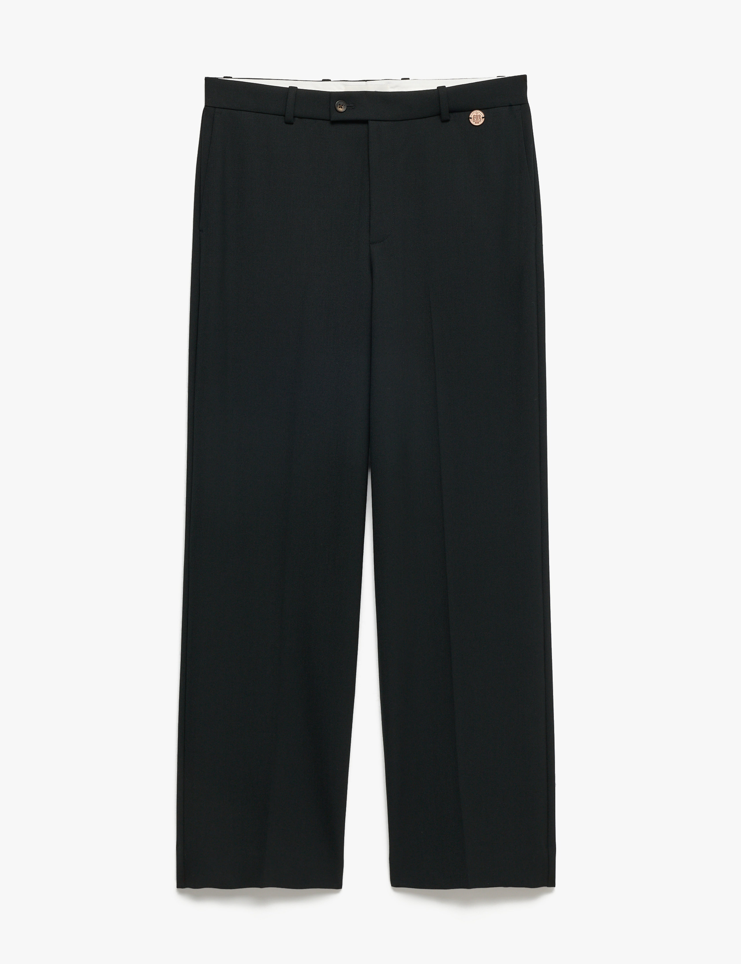 Wool Rich Straight Leg Trousers