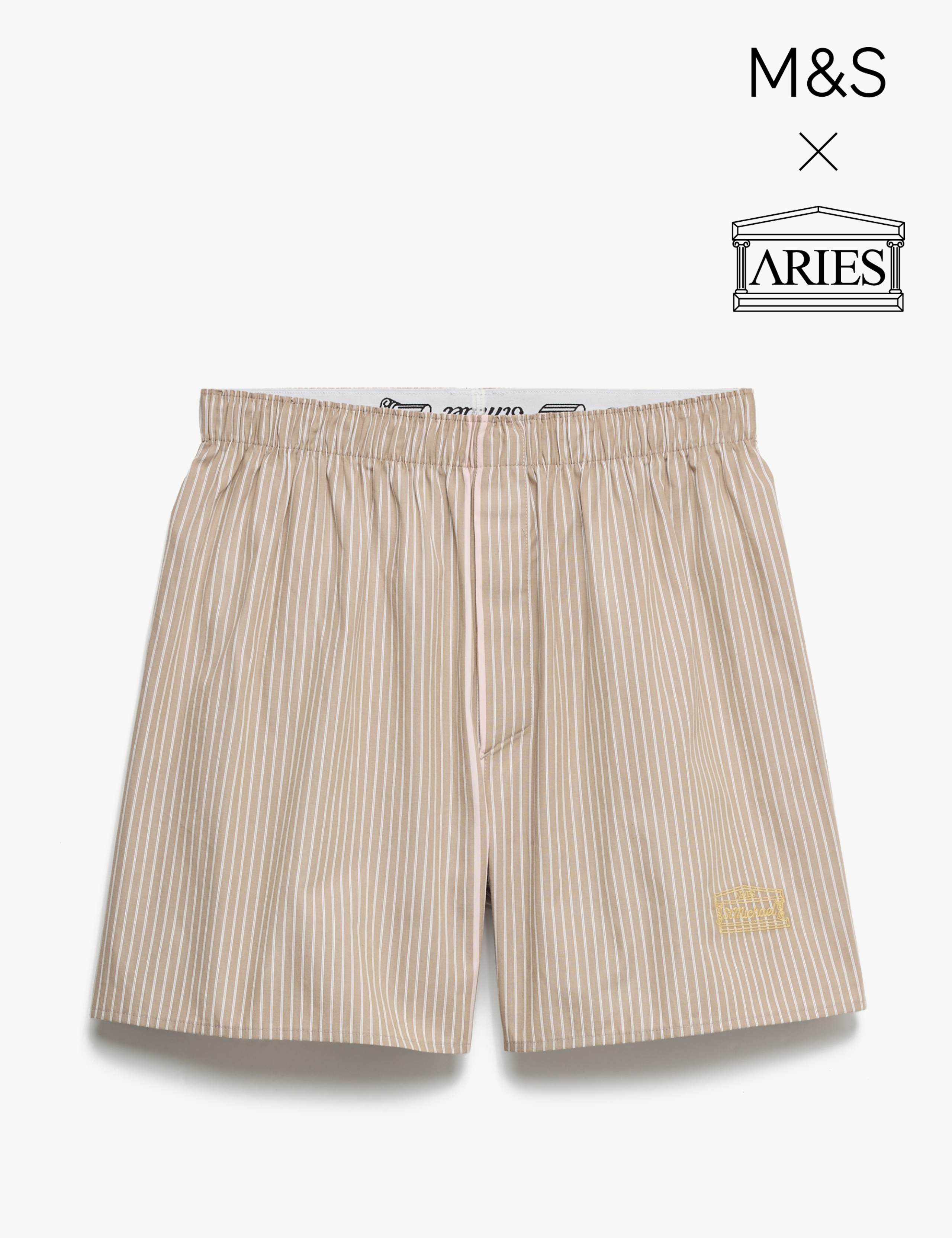 Pure Cotton Striped Boxer Shorts