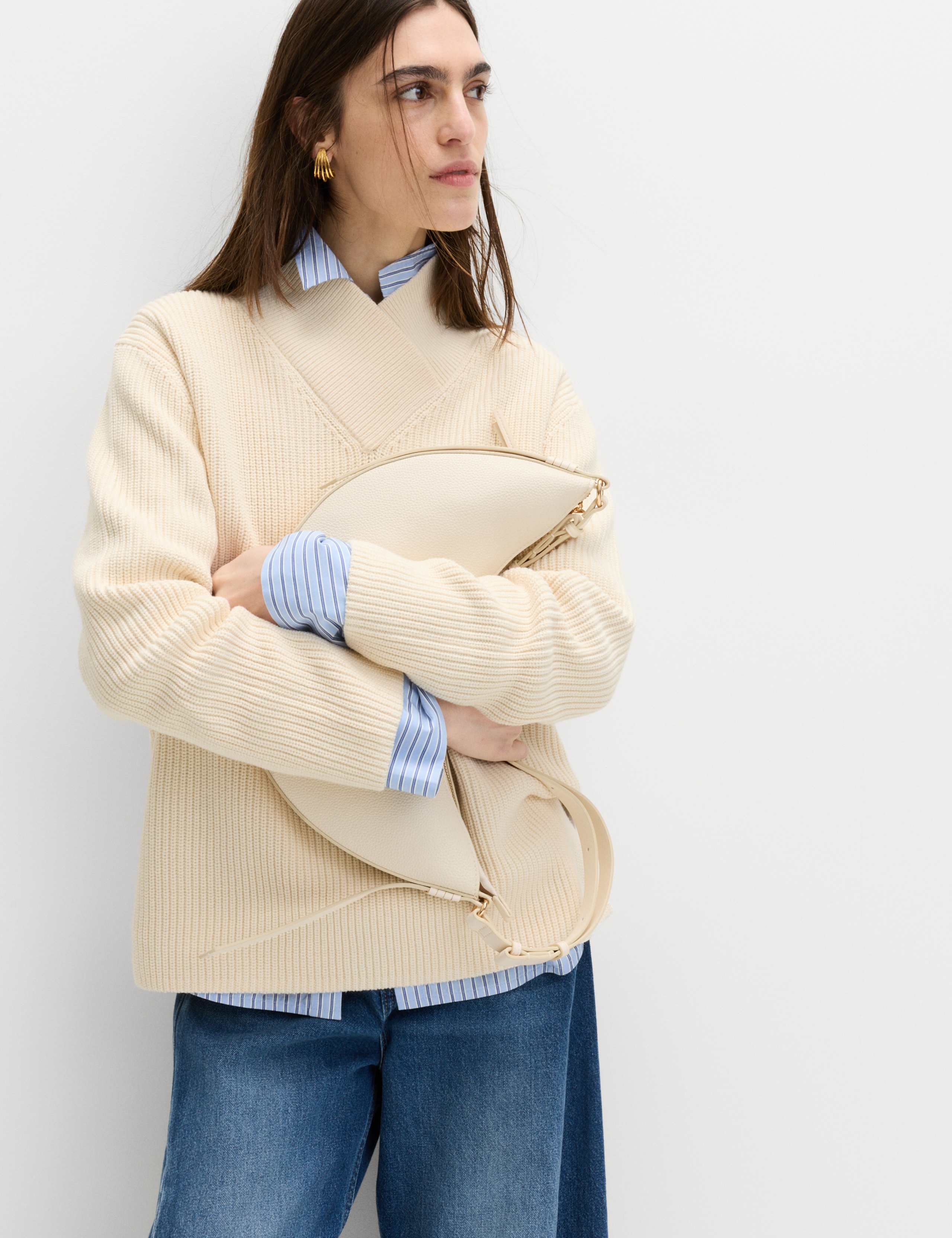 Cotton Rich Ribbed Longline Jumper