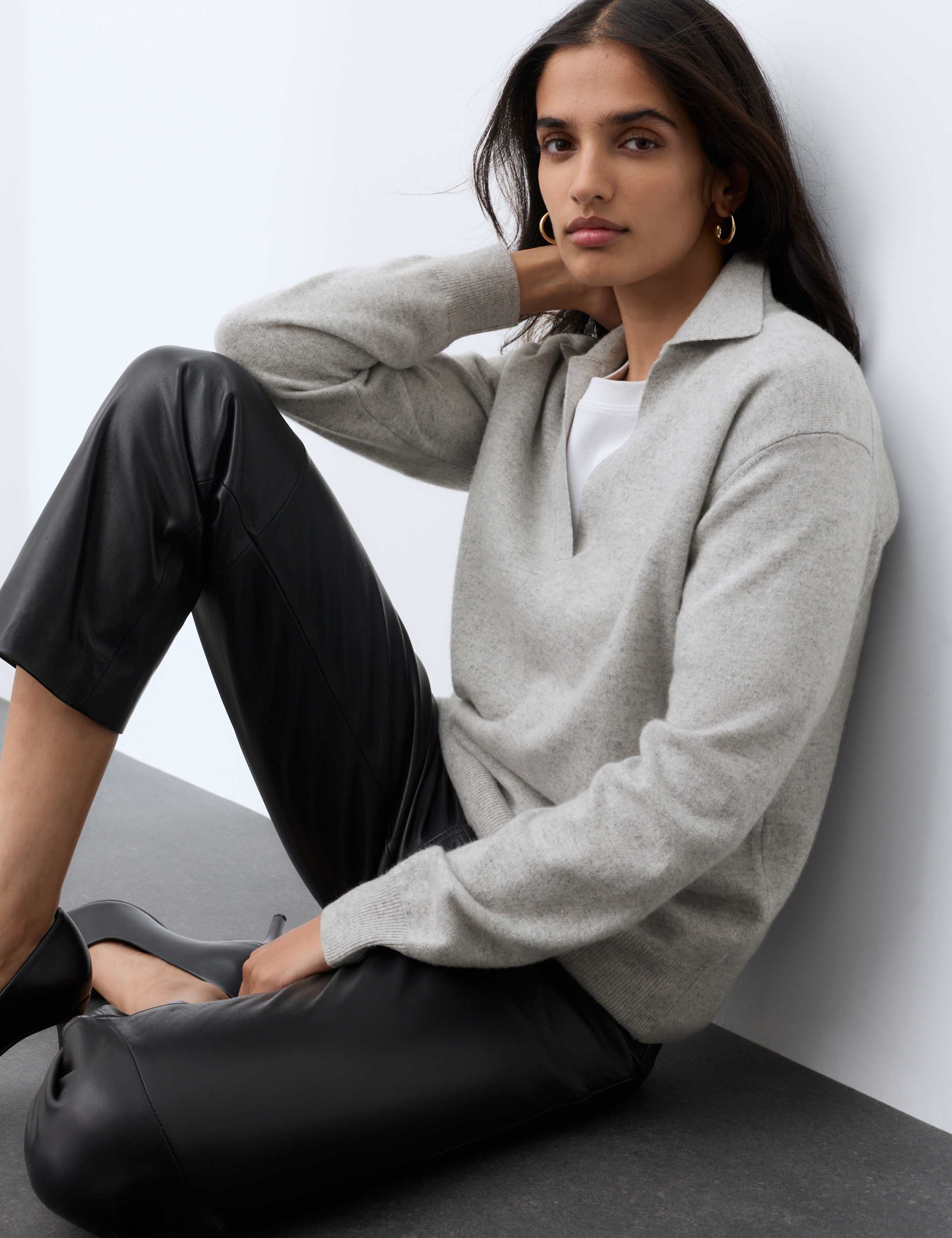 Pure Cashmere Relaxed Fit Knitted Top