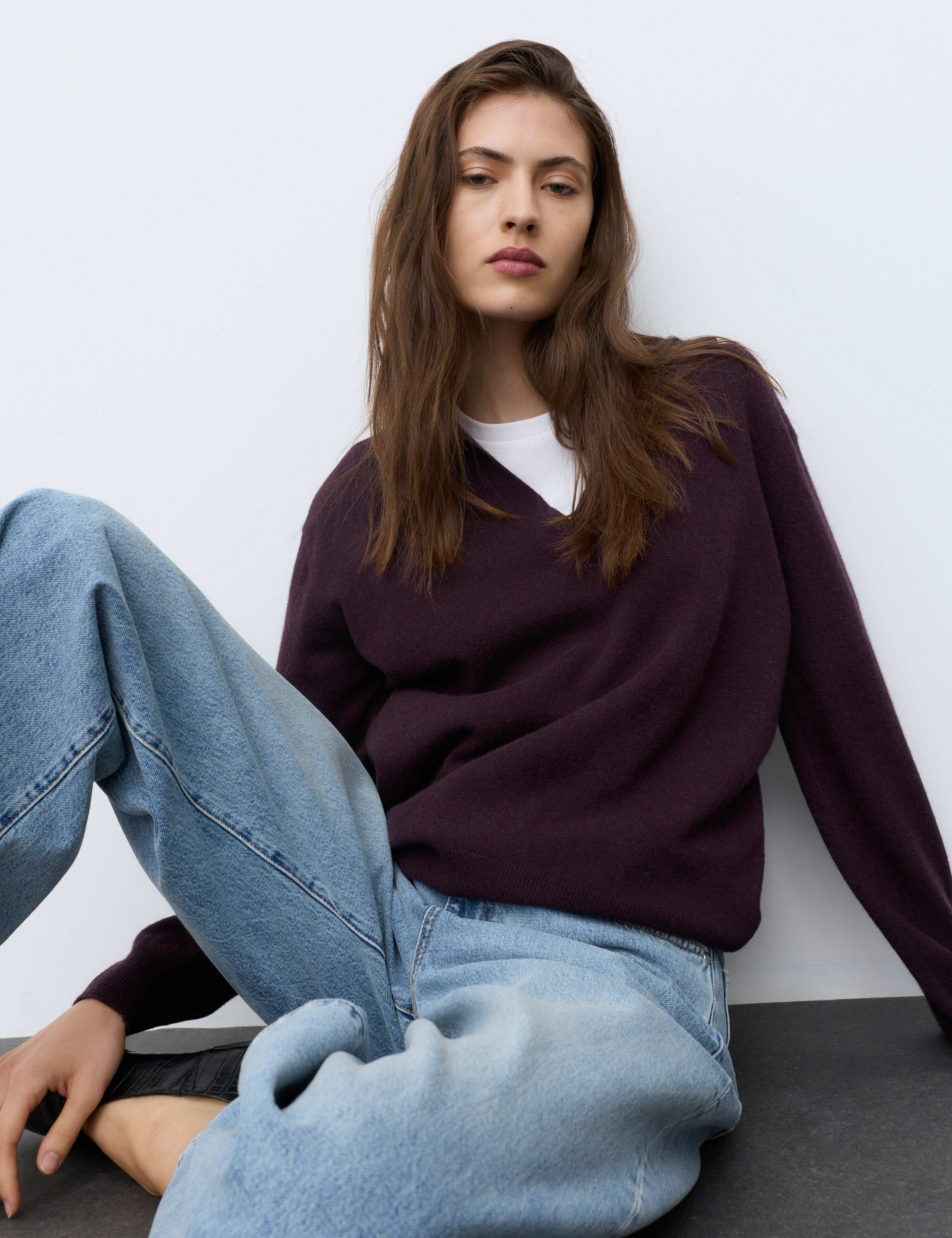 Pure Cashmere Relaxed Fit Knitted Top