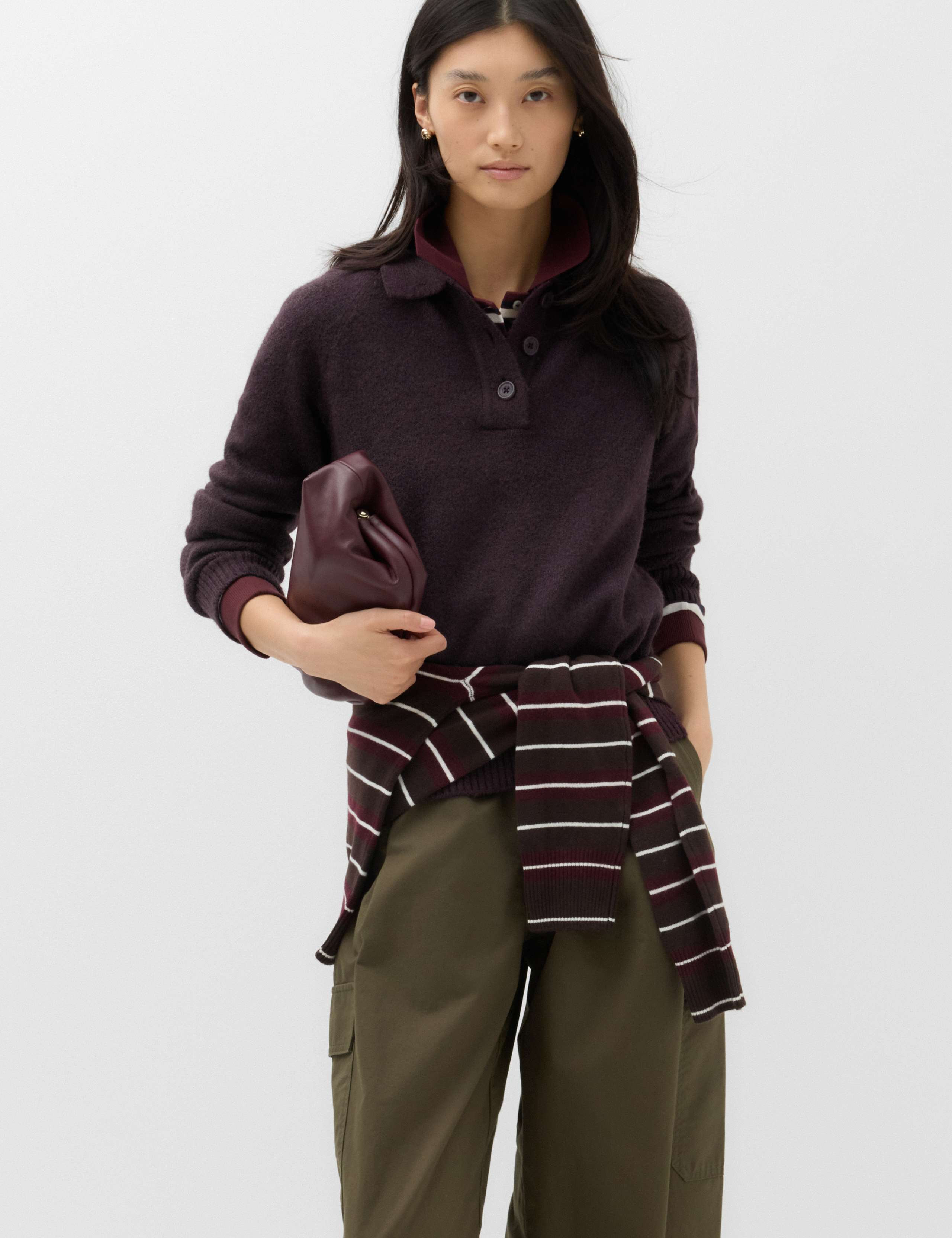 Collared Knitted Polo Jumper