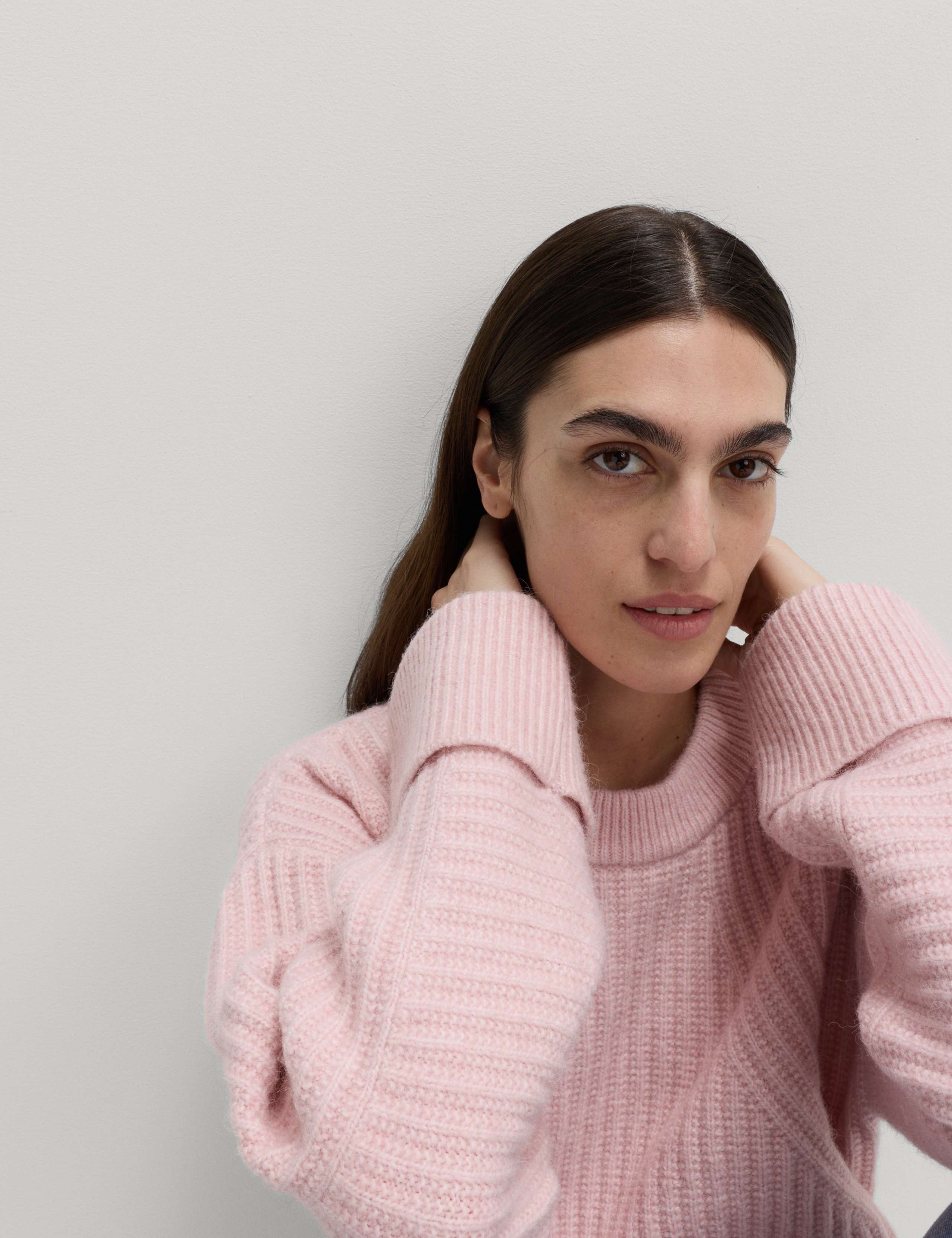 Ribbed Relaxed Jumper with Alpaca