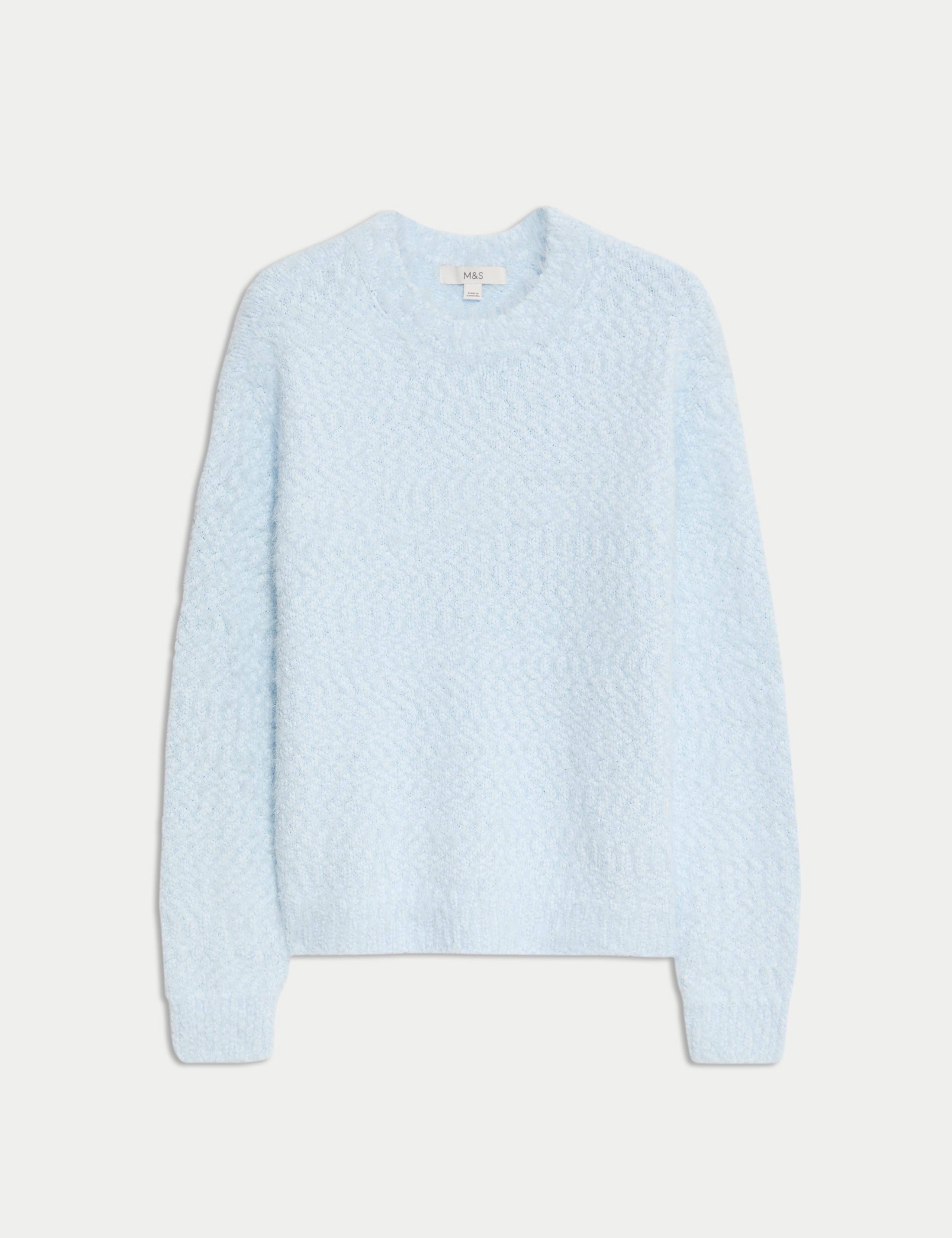 Textured Crew Neck Jumper