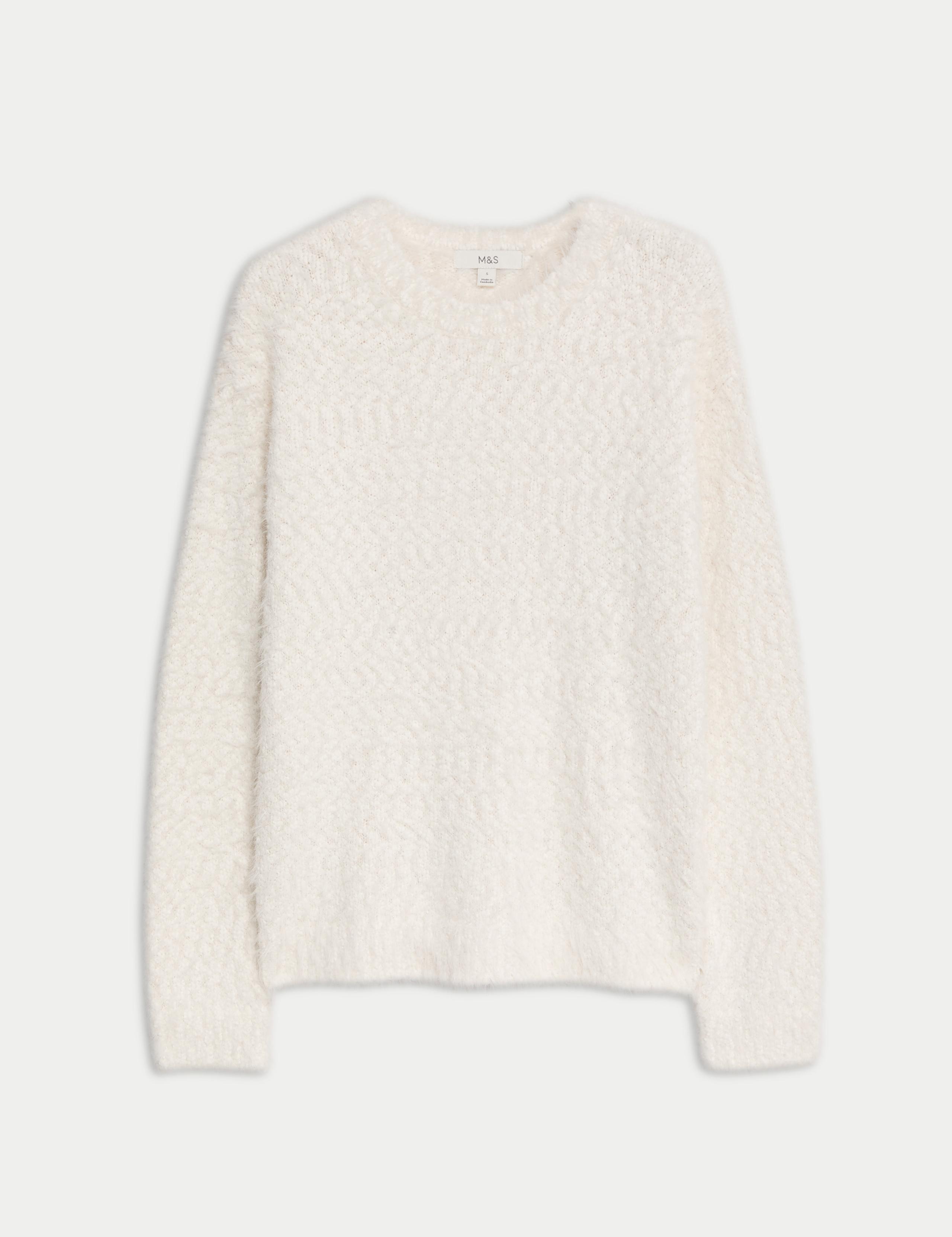 Textured Crew Neck Jumper