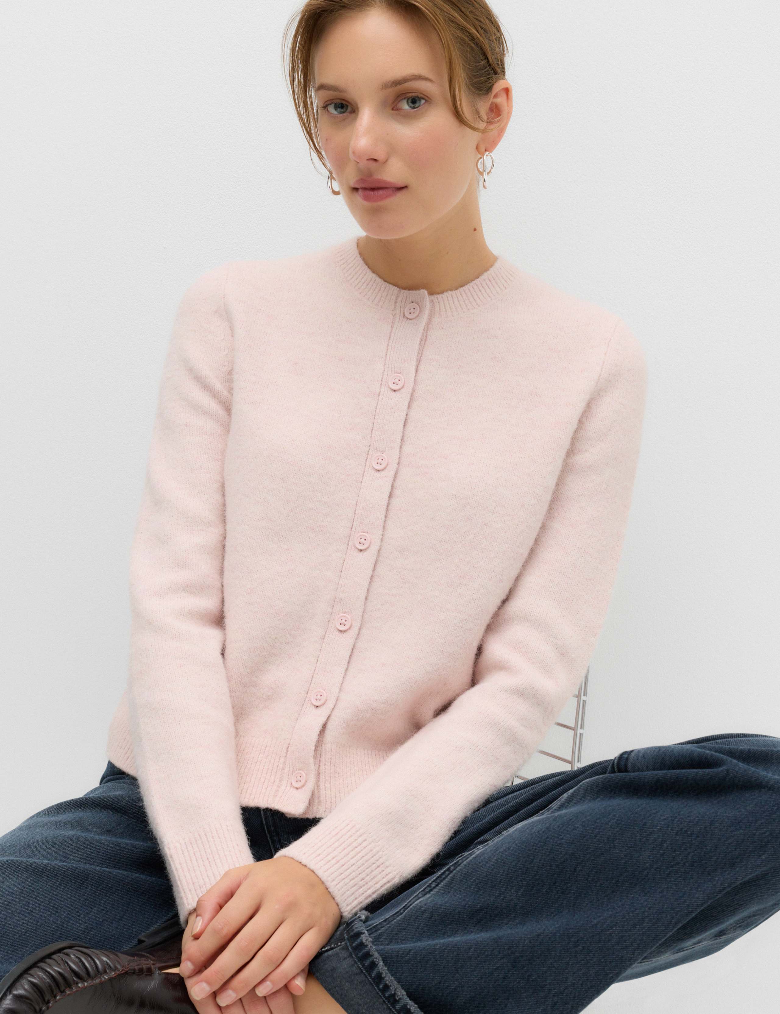 Crew Neck Cardigan