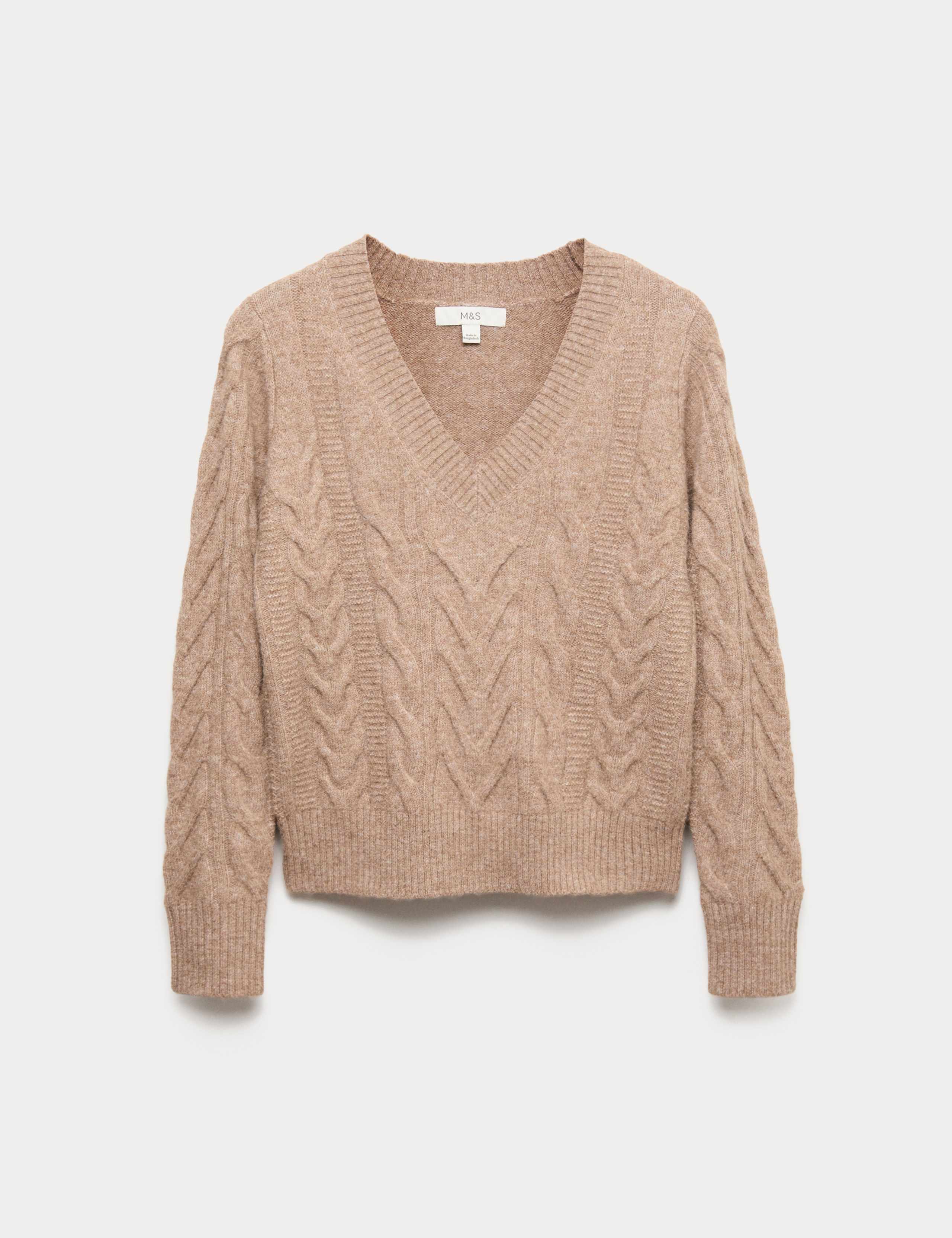 V-Neck Jumper With Wool
