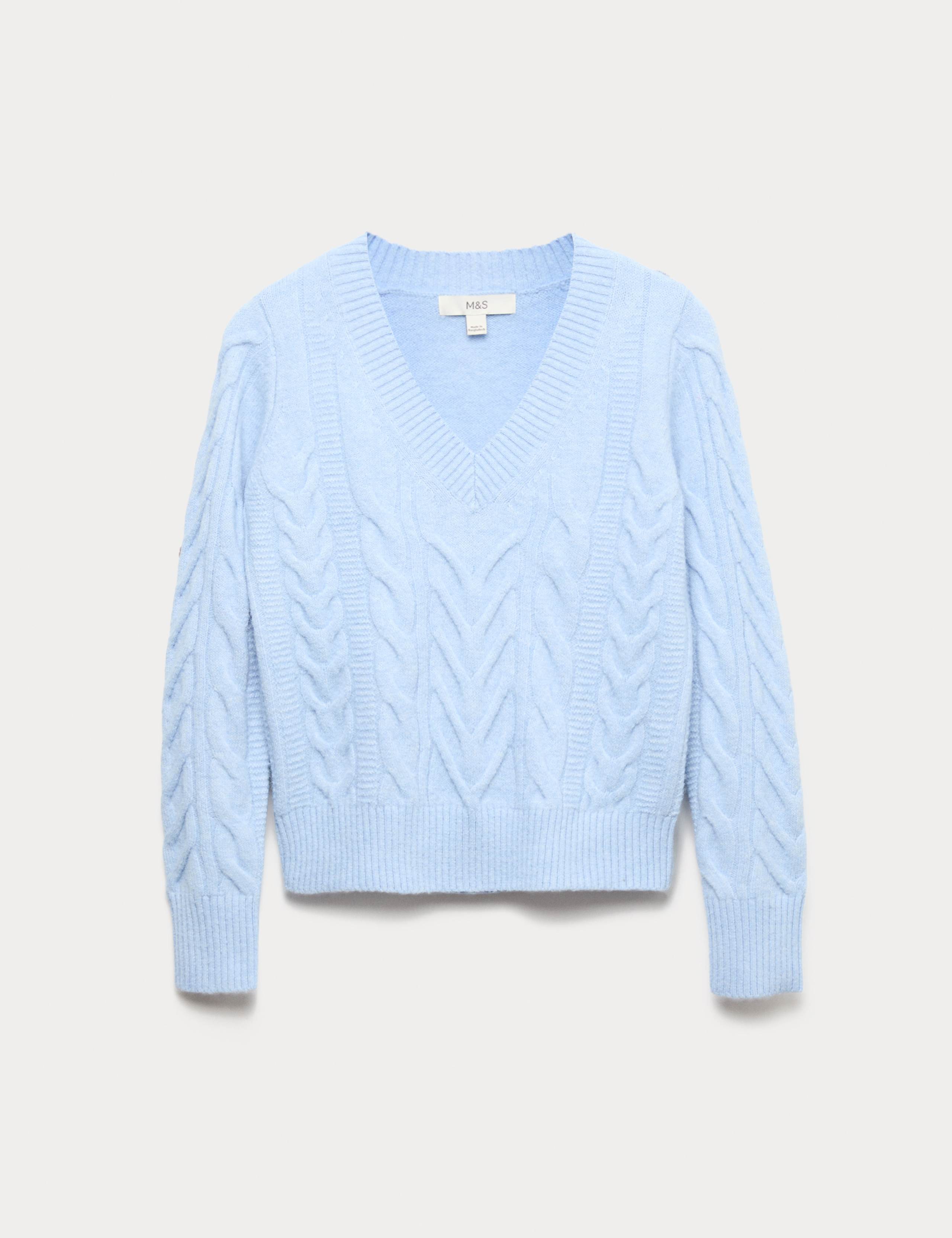 V-Neck Jumper With Wool