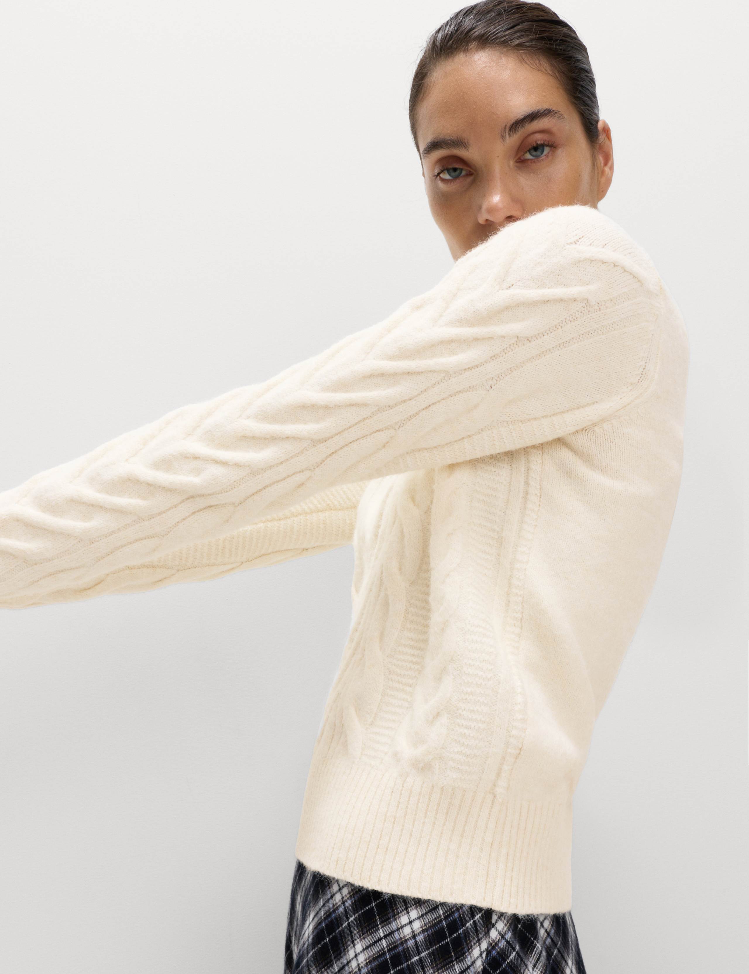 V-Neck Jumper With Wool