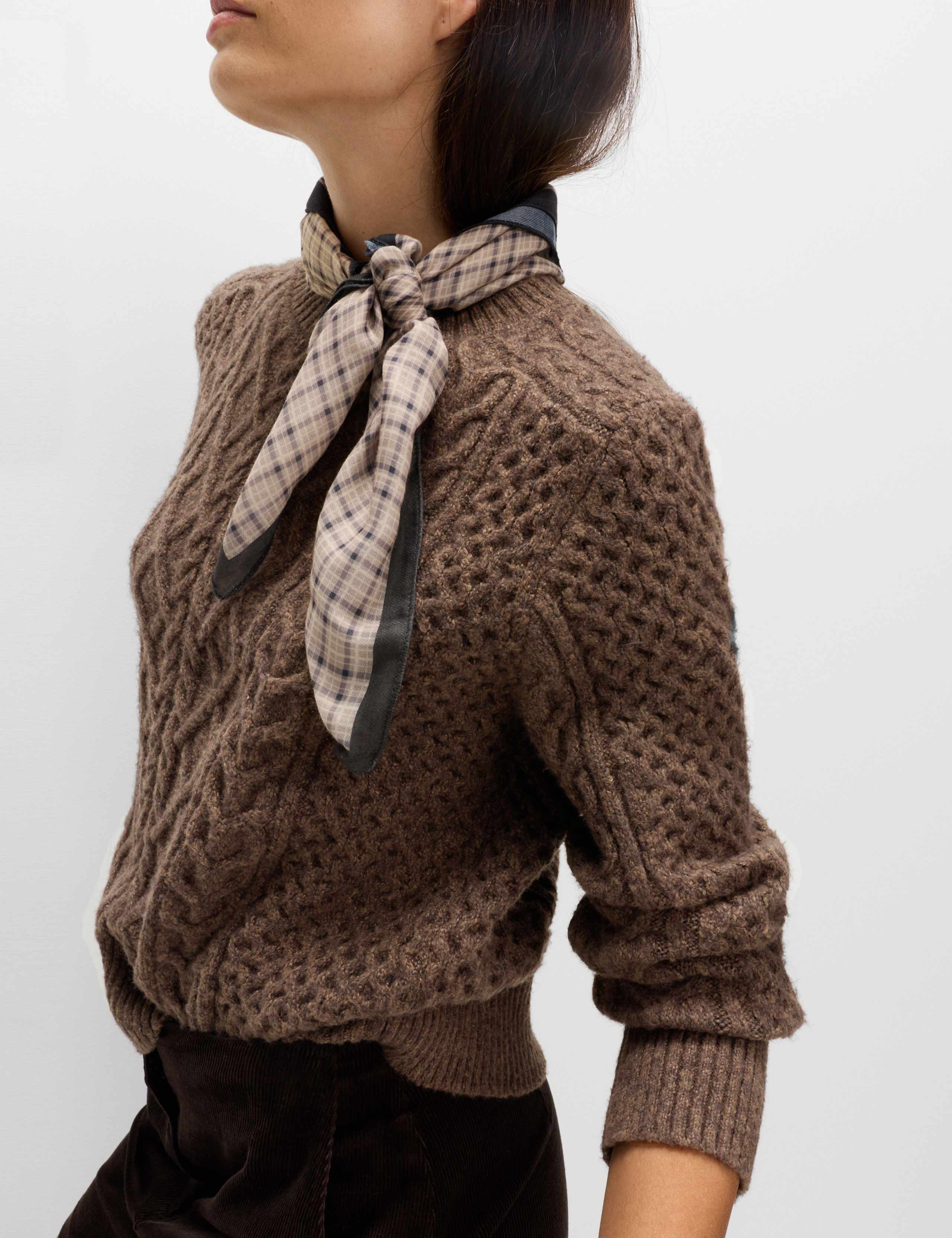 Cable Knit Jumper with Cotton