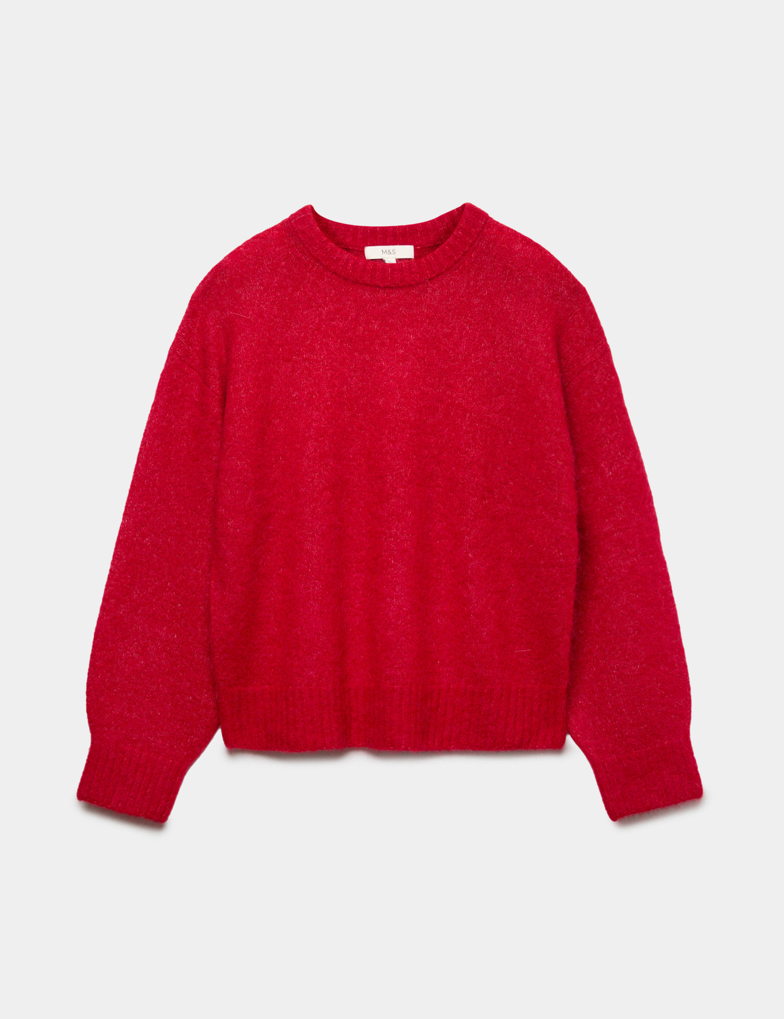 Alpaca Blend Textured Relaxed Jumper
