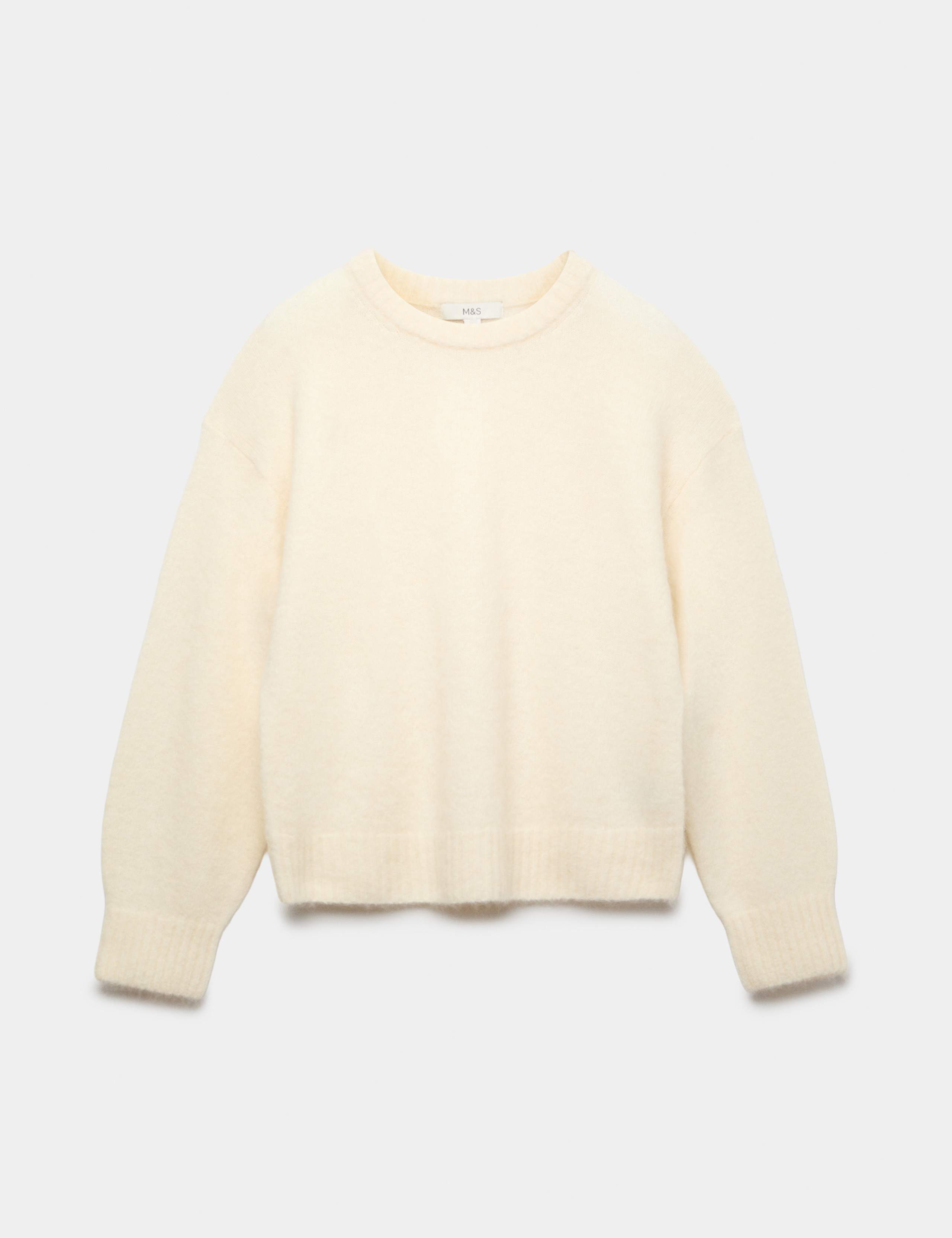 Alpaca Blend Textured Relaxed Jumper