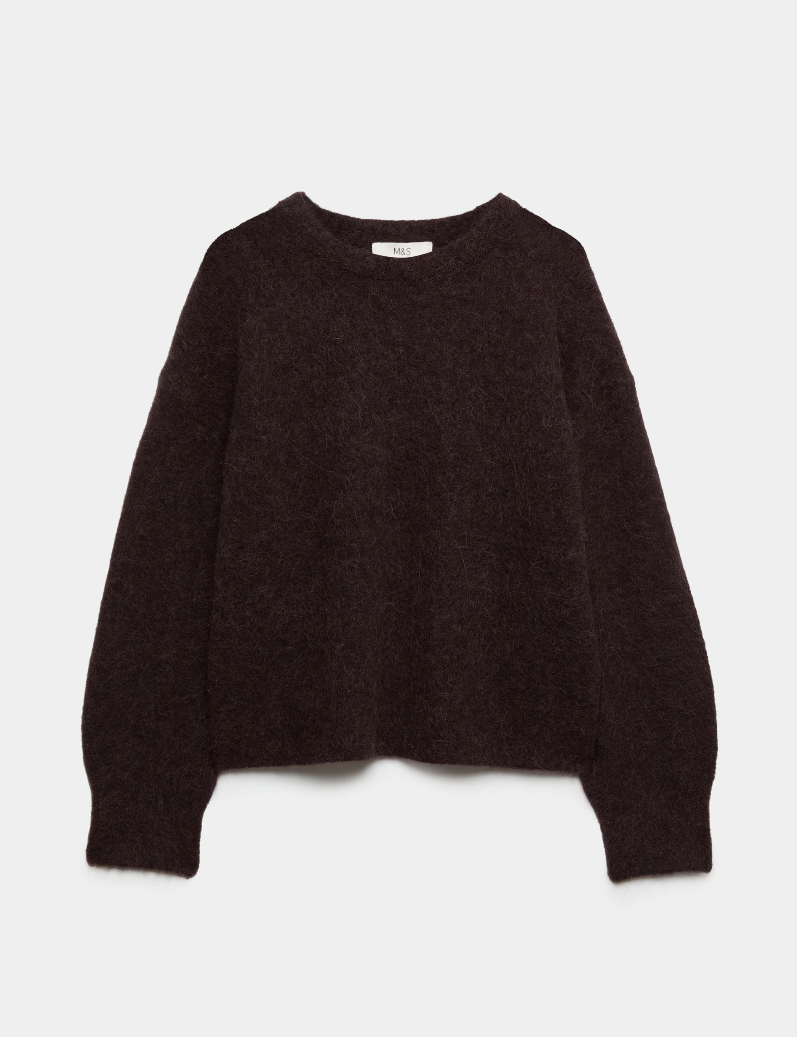 Alpaca Blend Textured Relaxed Jumper
