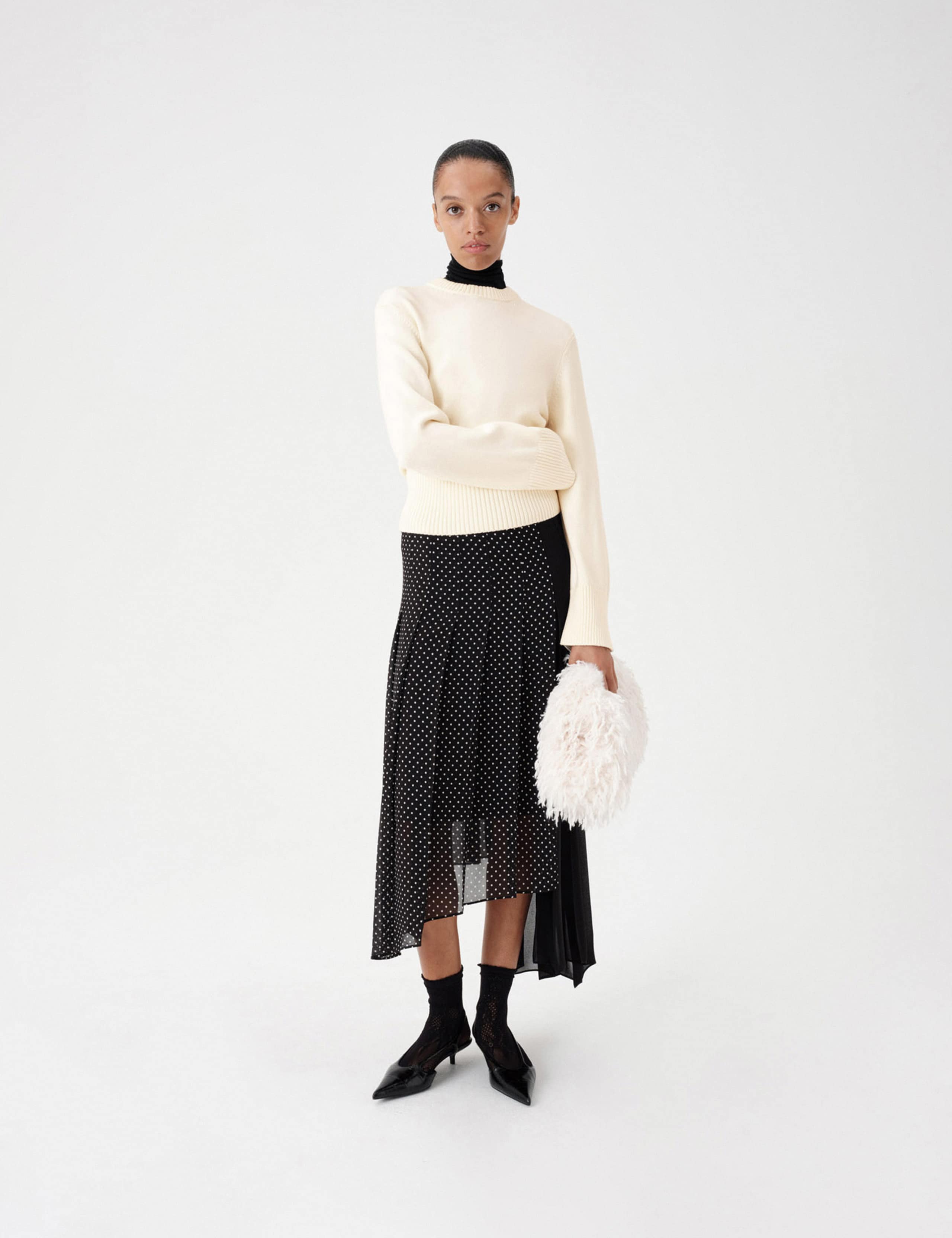 Deep Rib Crew Neck Relaxed Jumper