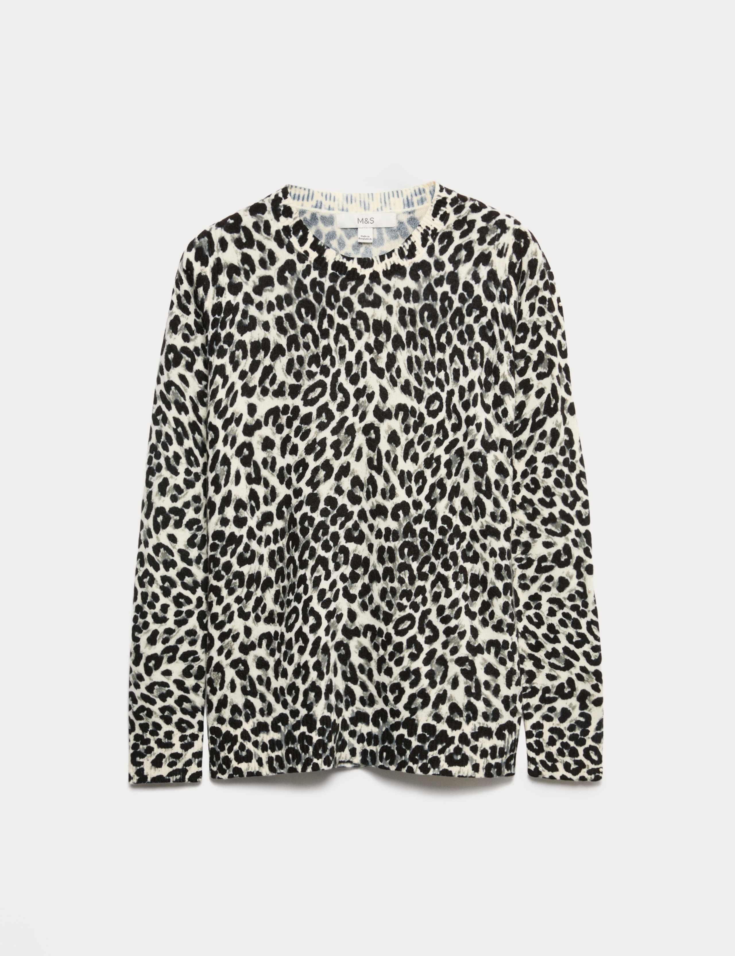 Animal Print Crew Neck Jumper
