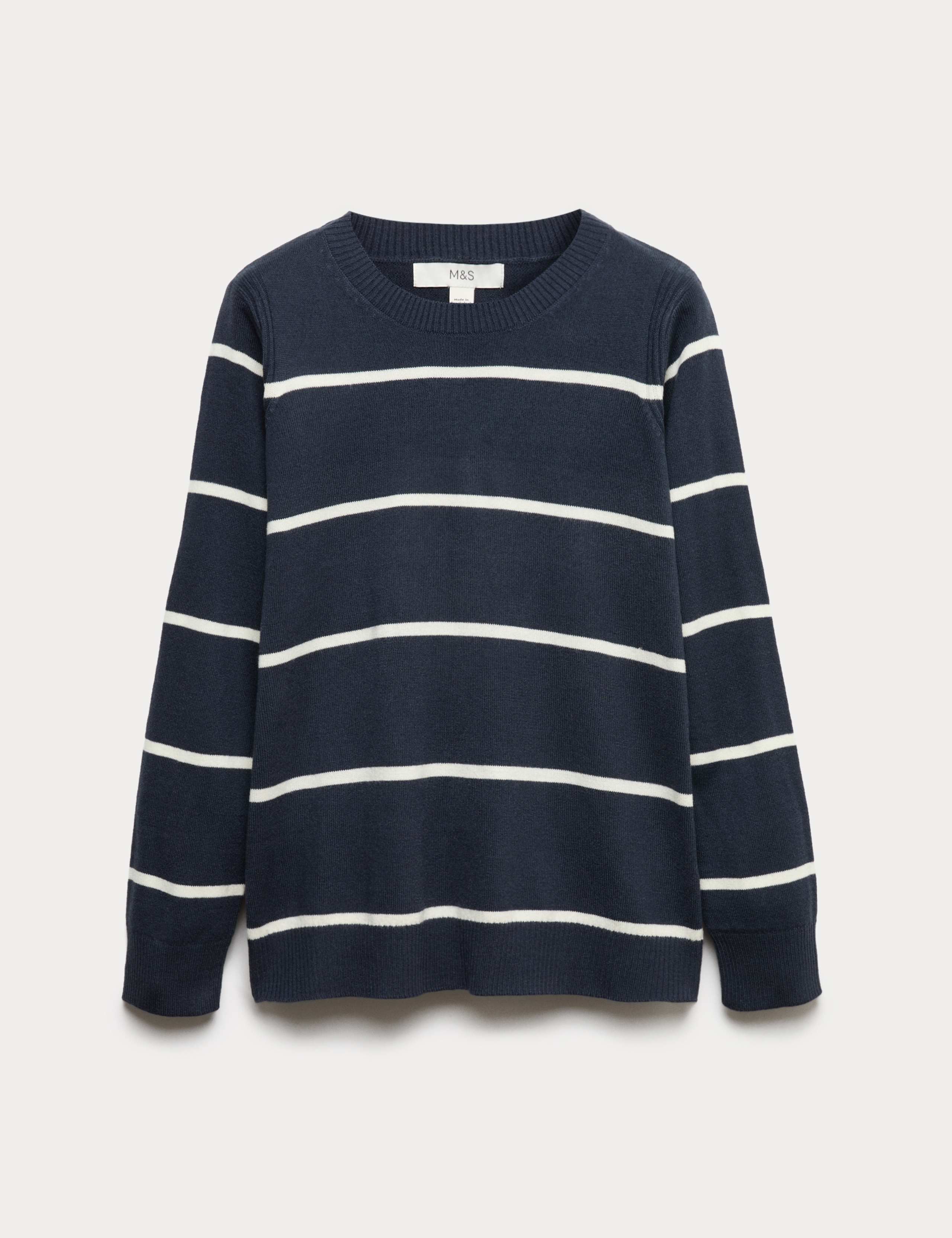 Supersoft Striped Crew Neck Jumper