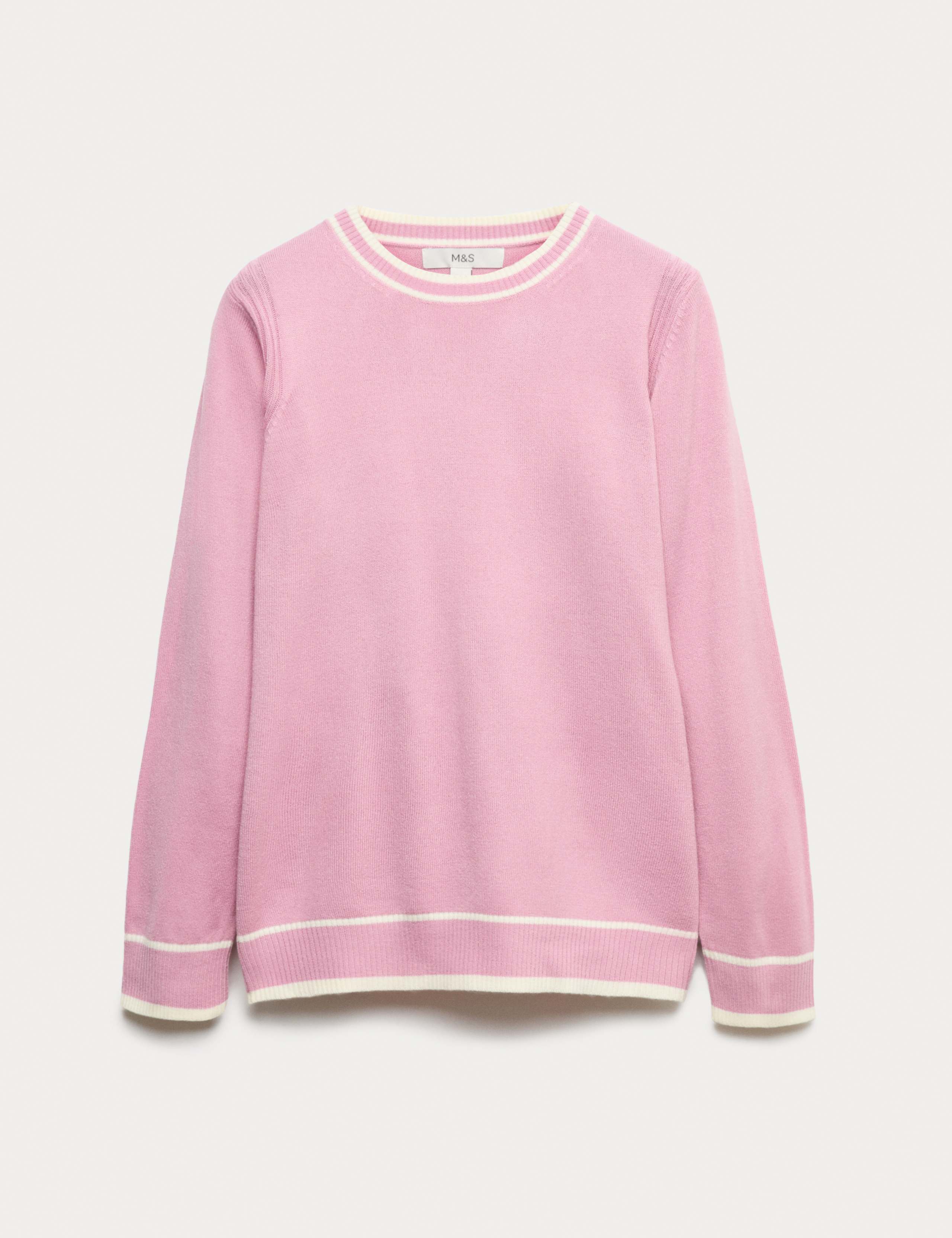 Supersoft Tipped Crew Neck Jumper